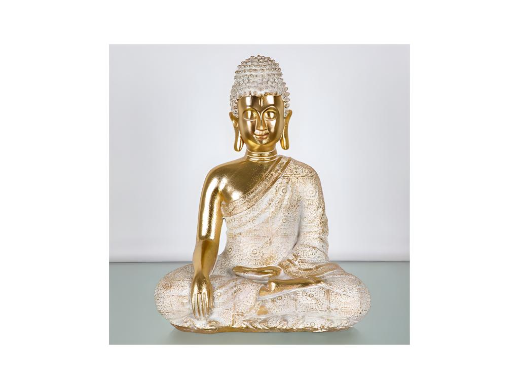 Figura thai con postura de yoga y color dorado xian