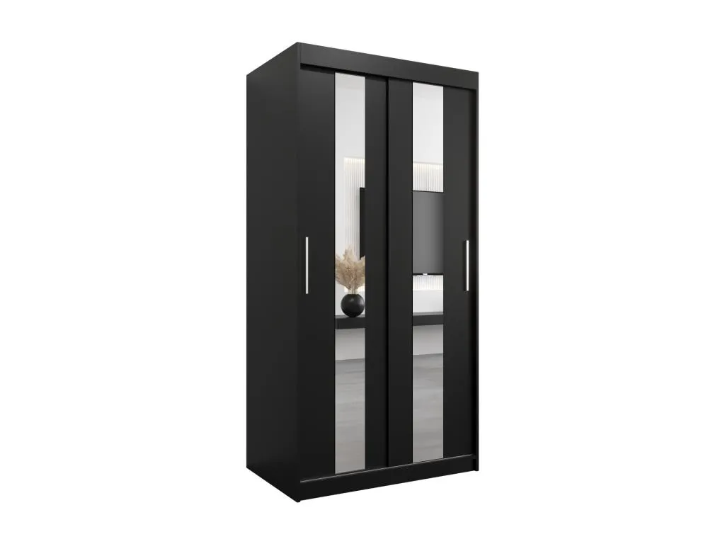 Armario Sancaldeco de puertas correderas 200/100/62 2 puertas (negro/negro) SULD47995