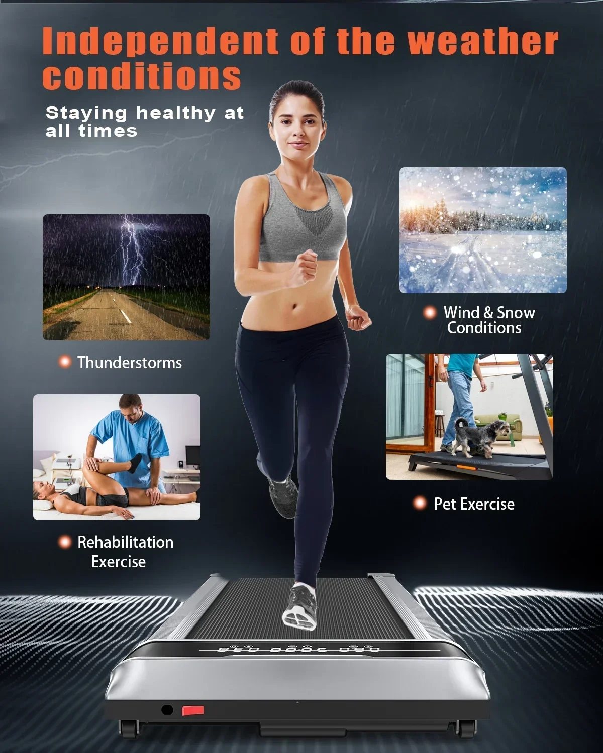 Bigzzia Walking Pad Treadmill, 2.5HP Brushless Motor, Silver - Image 4 Bigzzia Walking Pad Treadmill, 2.5HP Brushless Motor, Silver - Image 4
