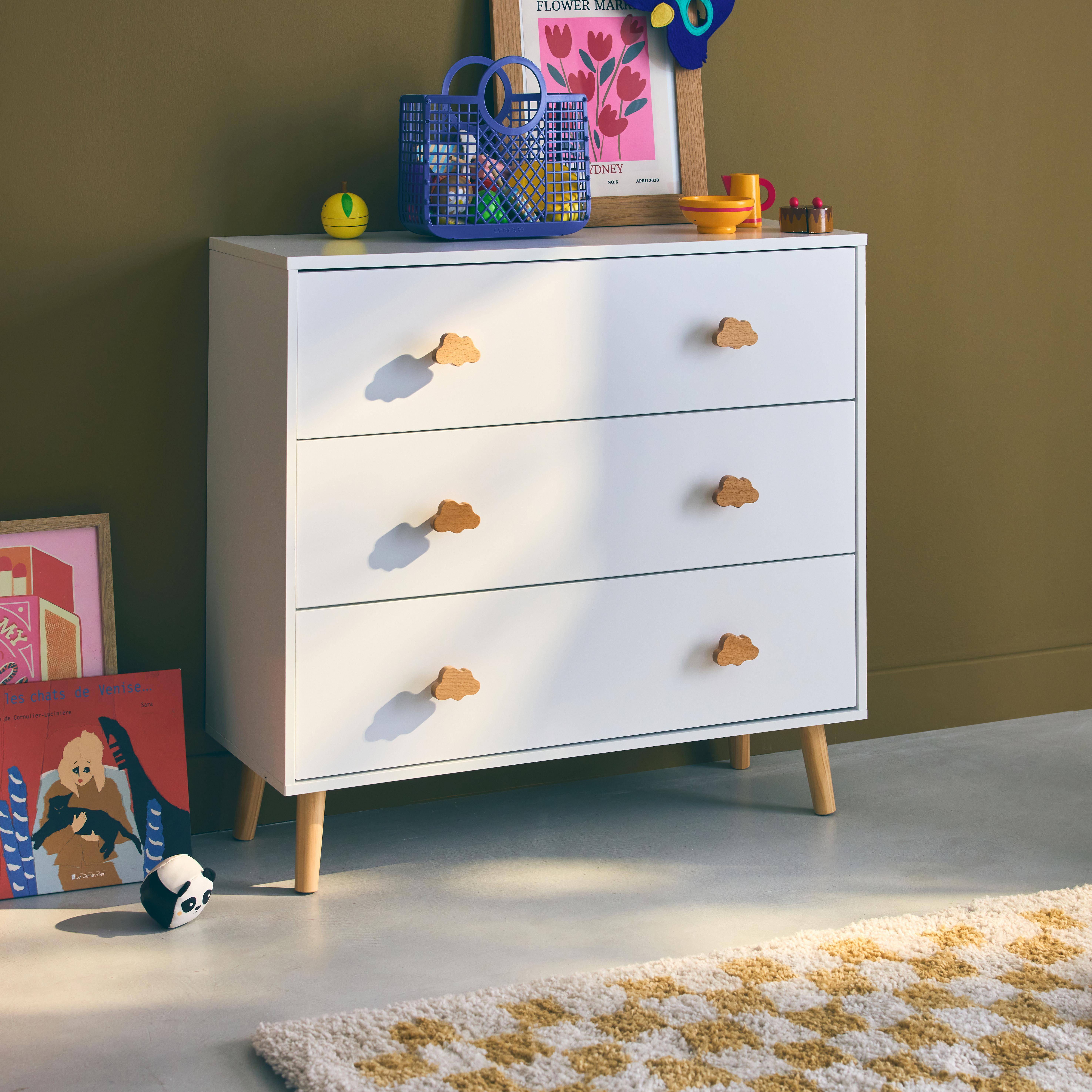 Nephos - Cómoda infantil, 3 cajones
