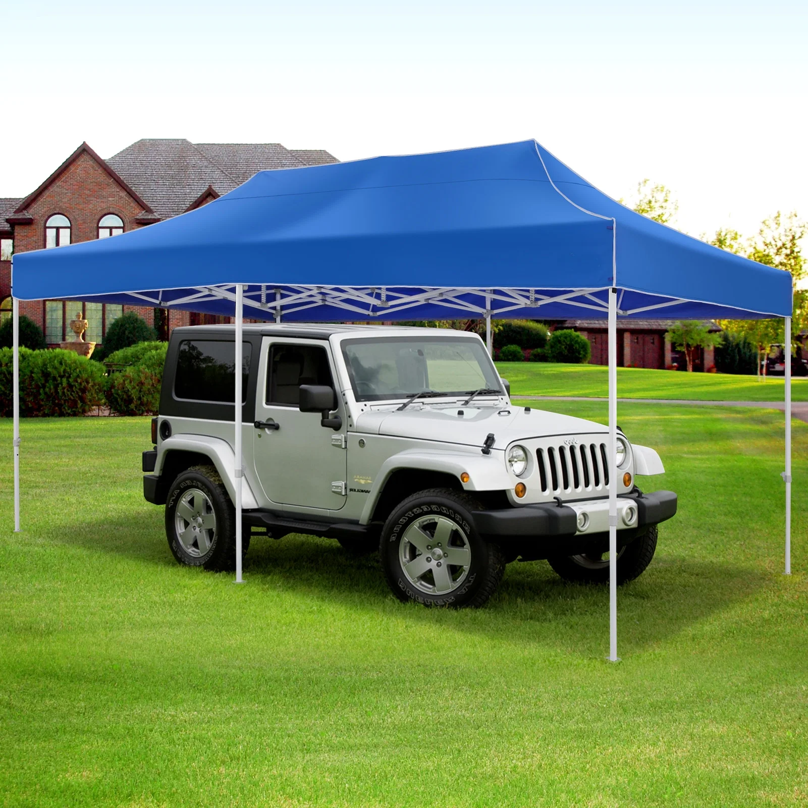HOTEEL 10x15 Heavy Duty Canopy Tent ,Pop up Canopy for Parties Wedding,Commercial Easy up Gazebo with Roller Bag,UV 50+ &,White