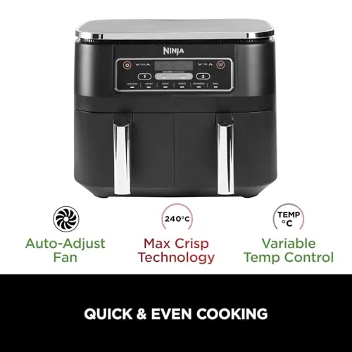 Ninja Foodi Dual Zone Dual Air Fryer 7.6L 6-in-1