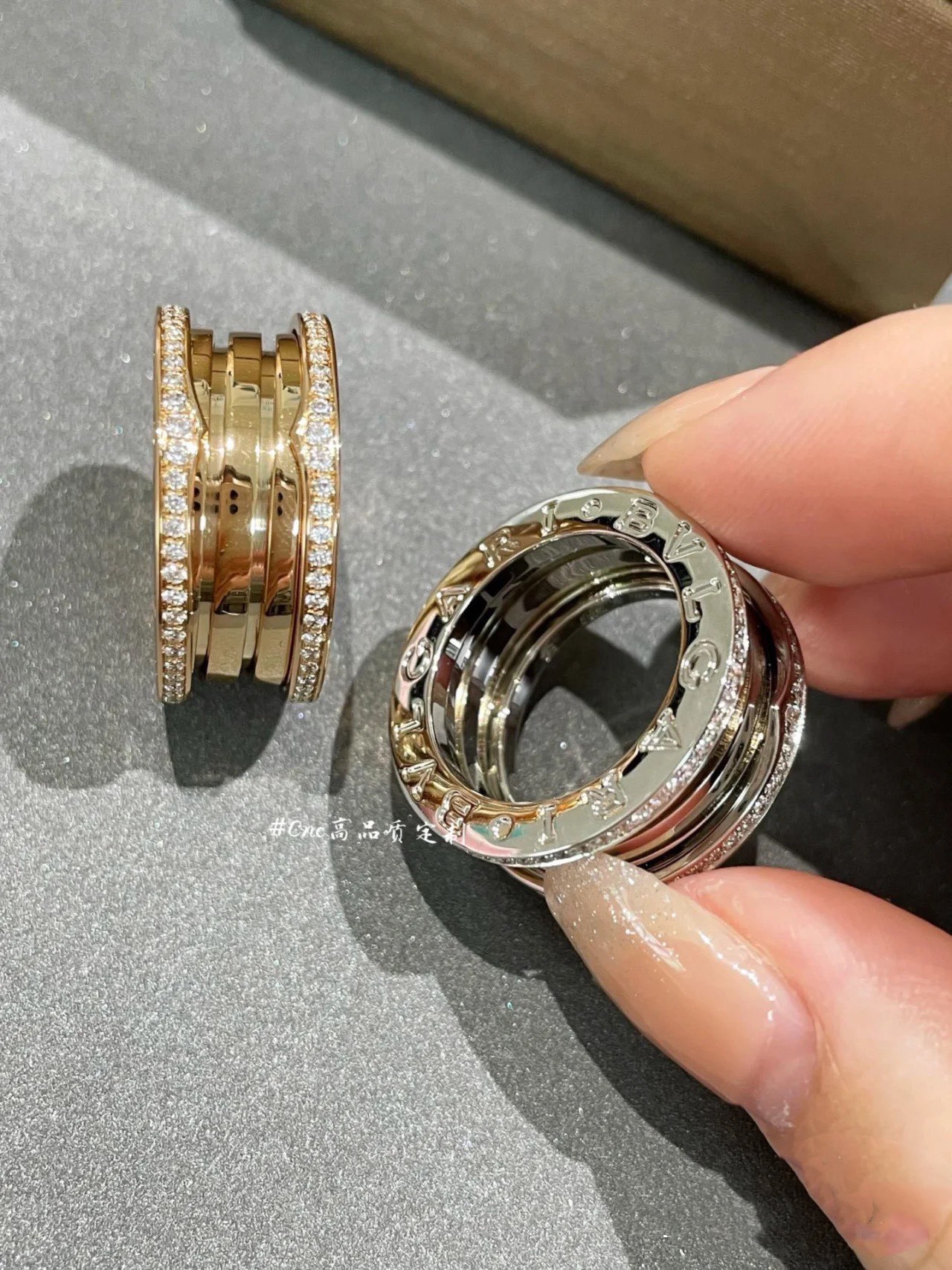Bvlgari Demi-pave Diamonds B.zero1 Ring - Original Replica Club