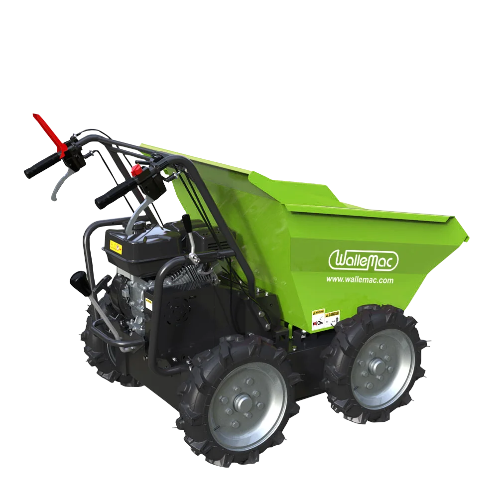 Wallemac WD30W Power Wheelbarrow 660lbs Loading Capacity 212cc 6.5HP Gasoline Engine EPA Recoil Start Motorized Utility Dump Cart Mini Wheelbarrow (B&S Engine) - Image 3