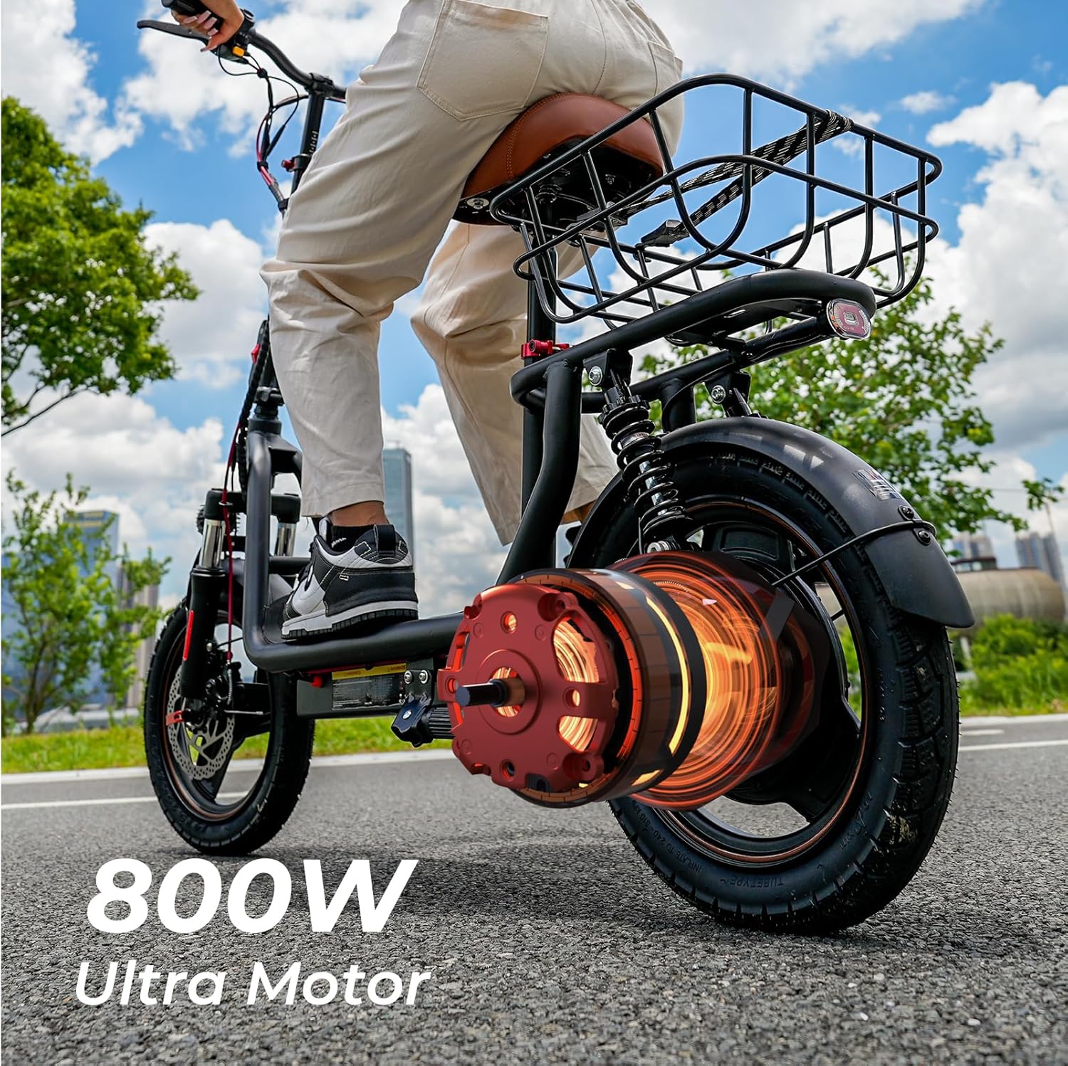 iScooter electric scooter with seat 28/19/15.6 mph top speed dual suspension scooter