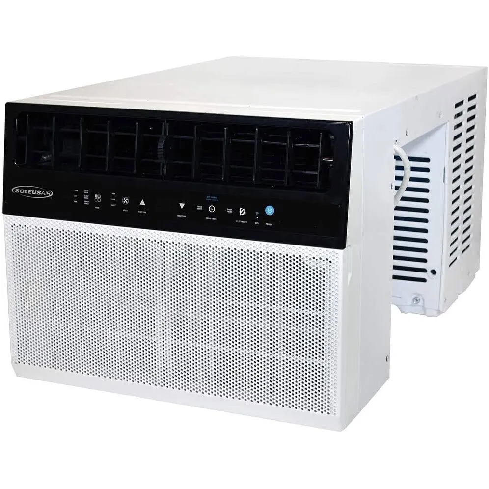 Soleus Air 8,000 BTU Hybrid Saddle Window Air Conditioner with WiFi, White