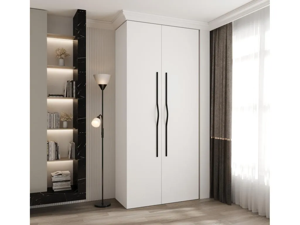 Armario Luxmbls 2 con puertas batientes 245.5/110/40 2 puertas (blanco/negro) 09335PTAN