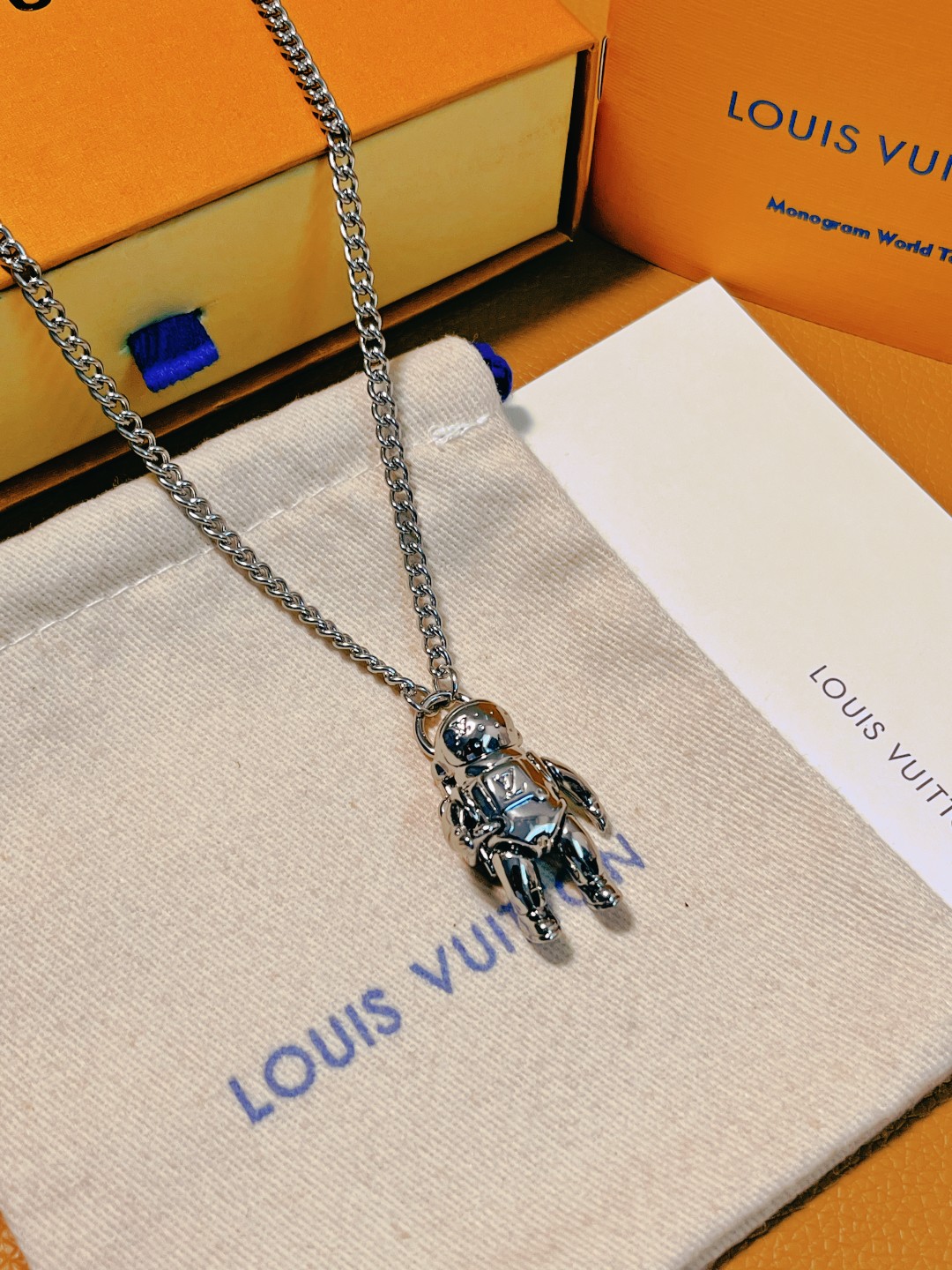 Louis Vuitton LV Galaxy Astronaut Necklace - Original Replica Club