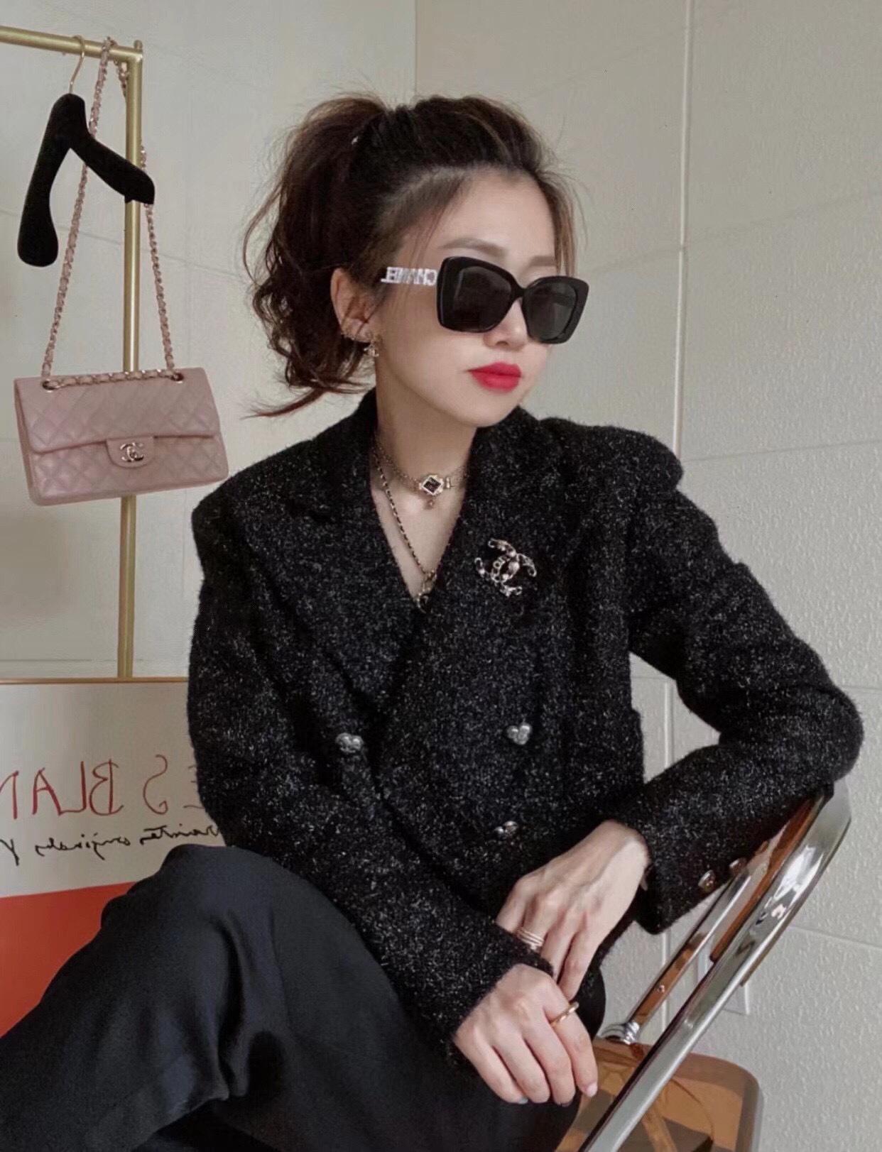Chanel Star Leather Wrap Gold CC Brooch - Original Replica Club