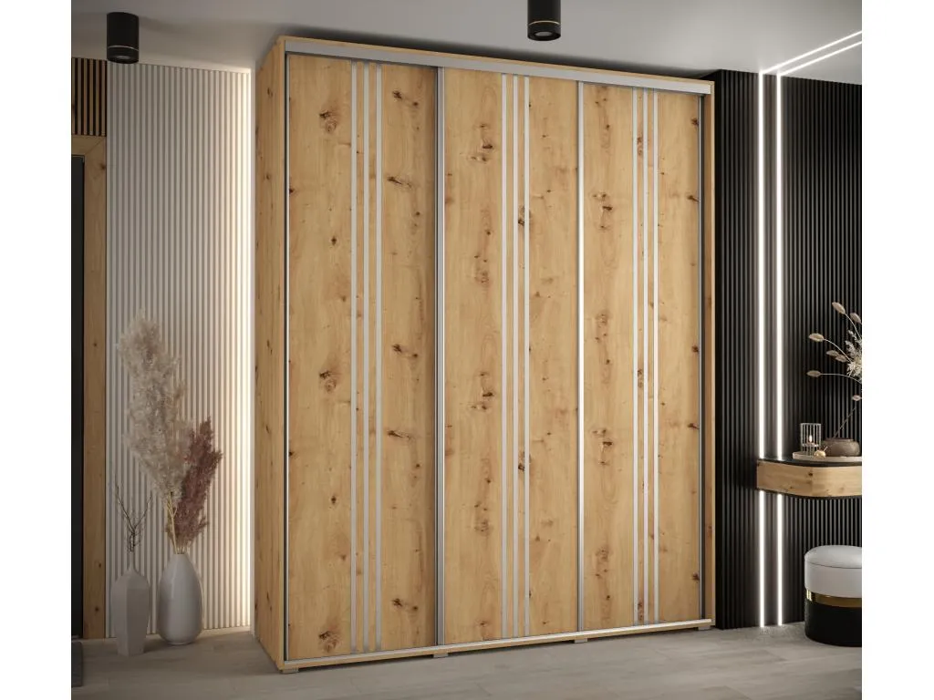 ARMARIO Homepleno 6 DE PUERTAS CORREDERAS 235.2/200/45 3 puertas (Artisan/Artisan/Plata) hhtr67999