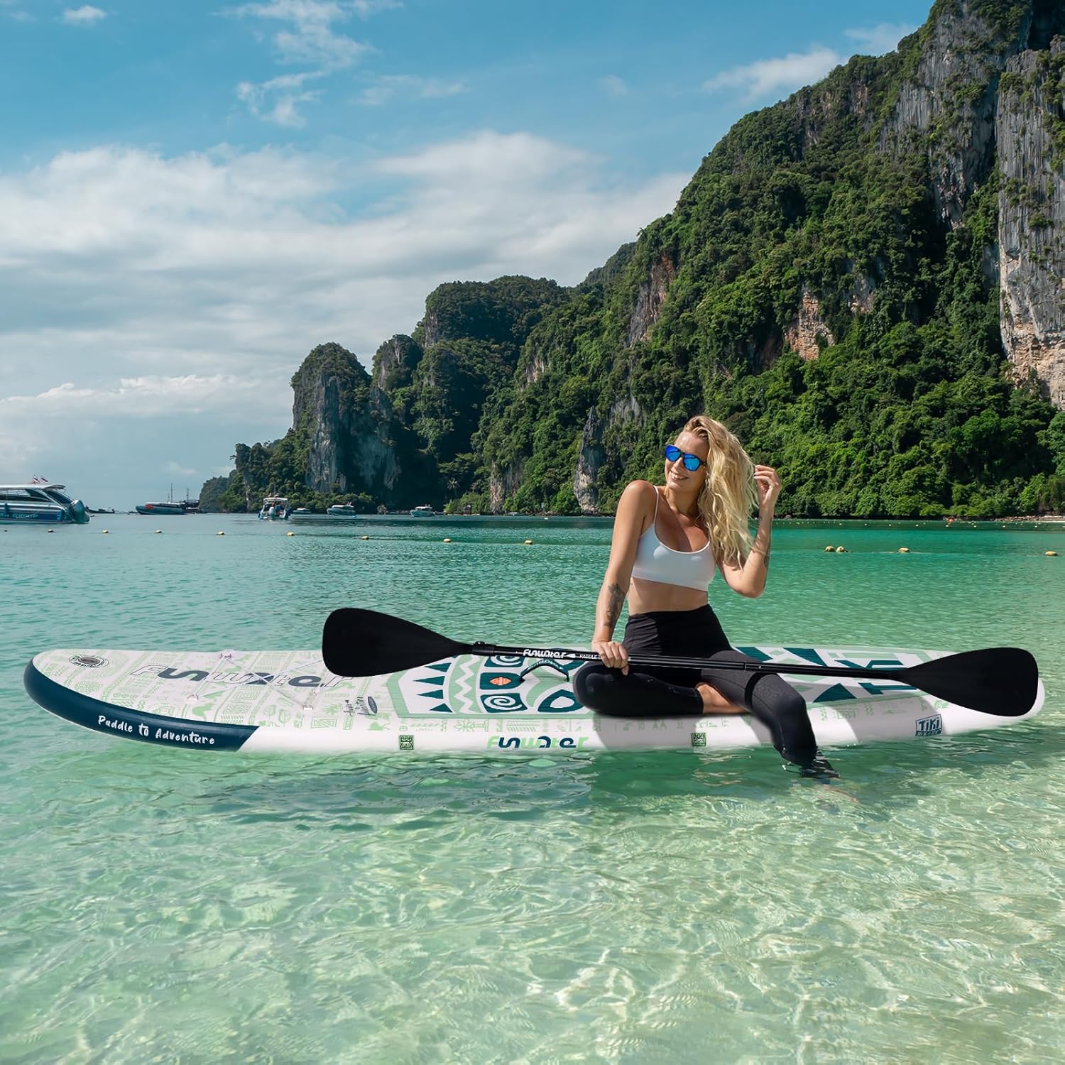 FunWater Inflatable Stand Up Paddle Board, 11 ft x 32 in x 6 in - SUP Paddle Accessories - Image 65 FunWater Inflatable Stand Up Paddle Board, 11 ft x 32 in x 6 in - SUP Paddle Accessories - Image 65