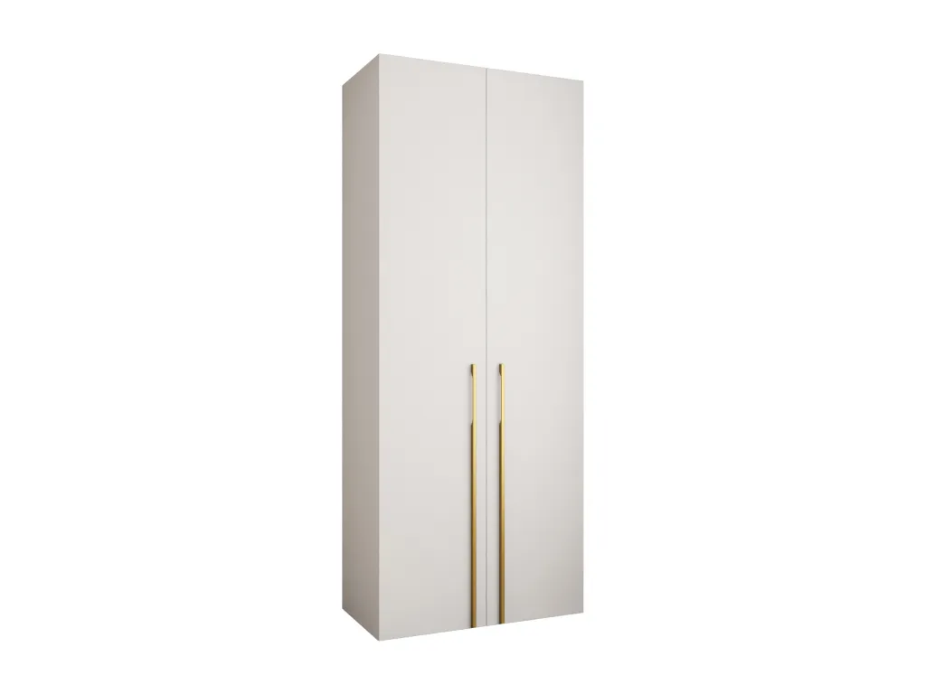 Armario Lluesmamuebles 3 con puertas batientes 245.5/100/40 2 puertas (blanco/oro)