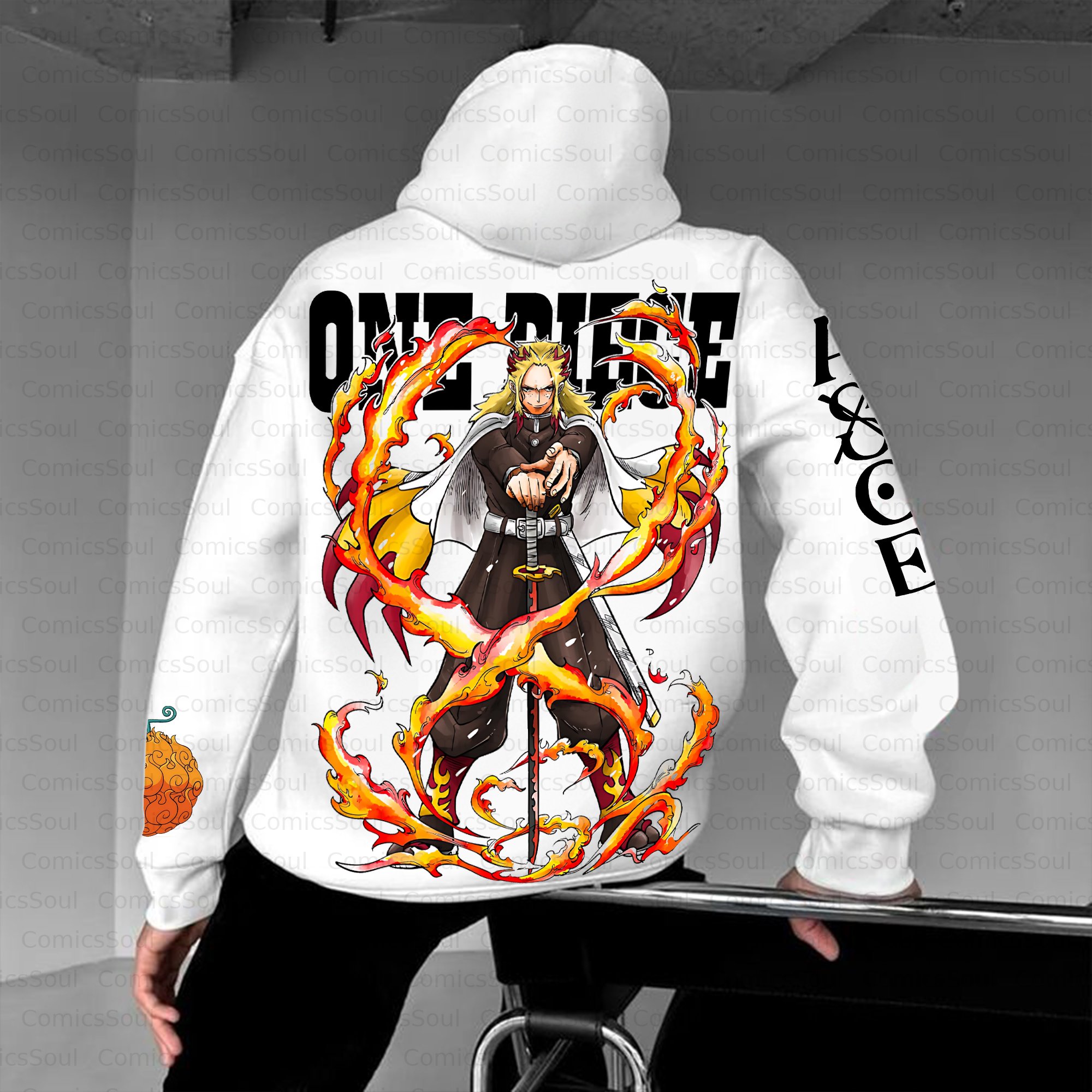 Unisex Anime Inspired Vintage Plush Hoodie