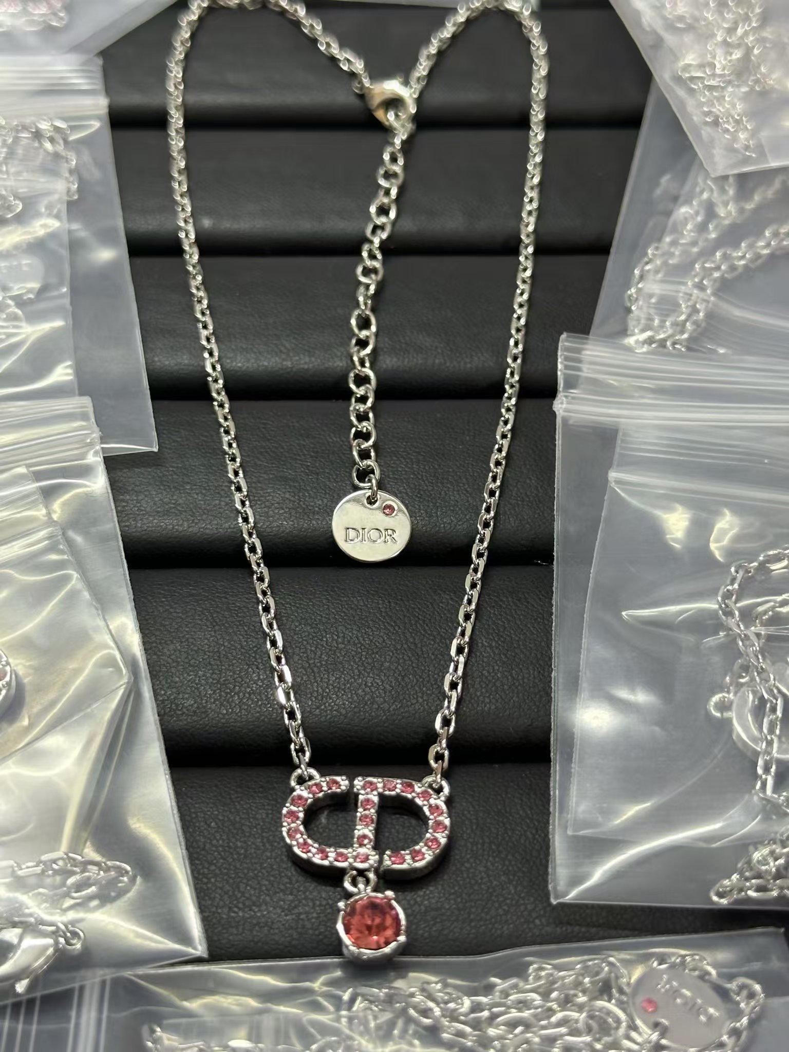 Dior CD Pendant Diamond Drop Necklace - Original Replica Club