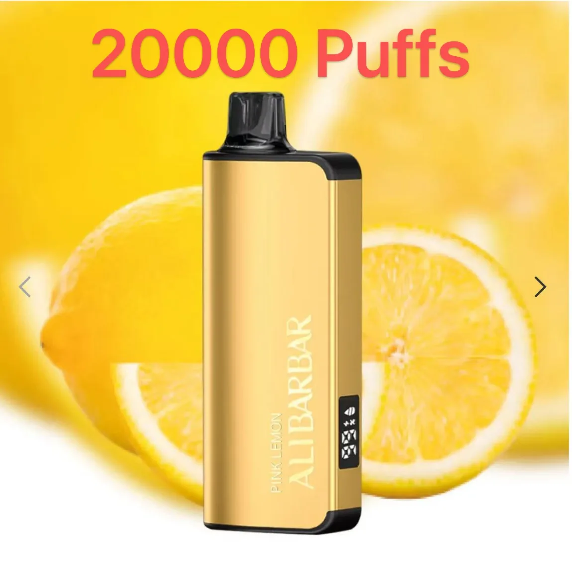 Pink Lemon & Alibarbar Ingot 20000 Puffs 100% Nicotine-Free