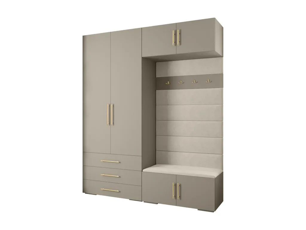 Banakdecoracion 3 armario con puertas batientes 236.7/200/47 55417NMWC