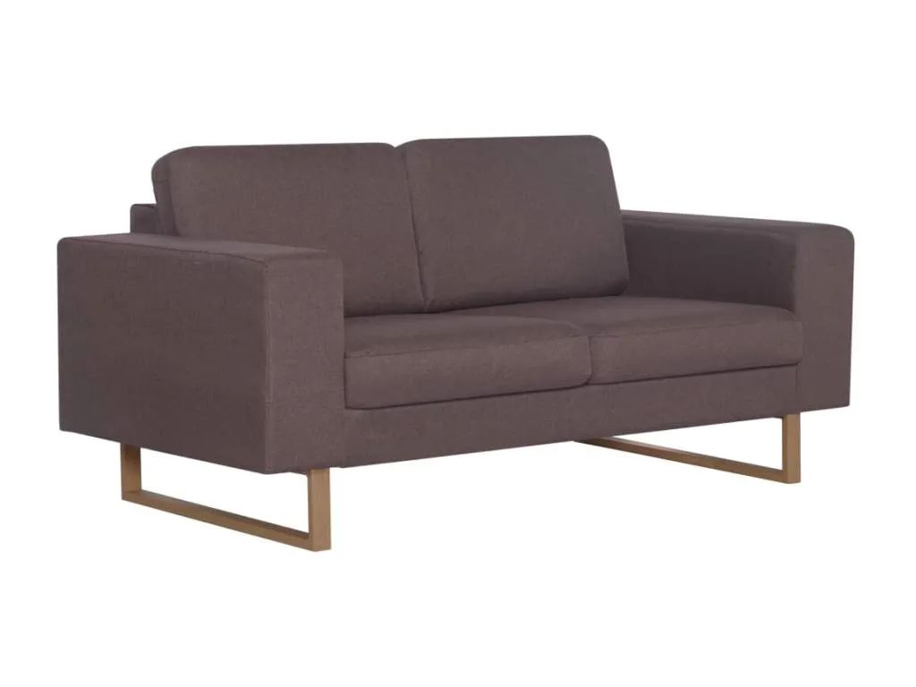 Sofá de 2 plazas de tela color gris taupe