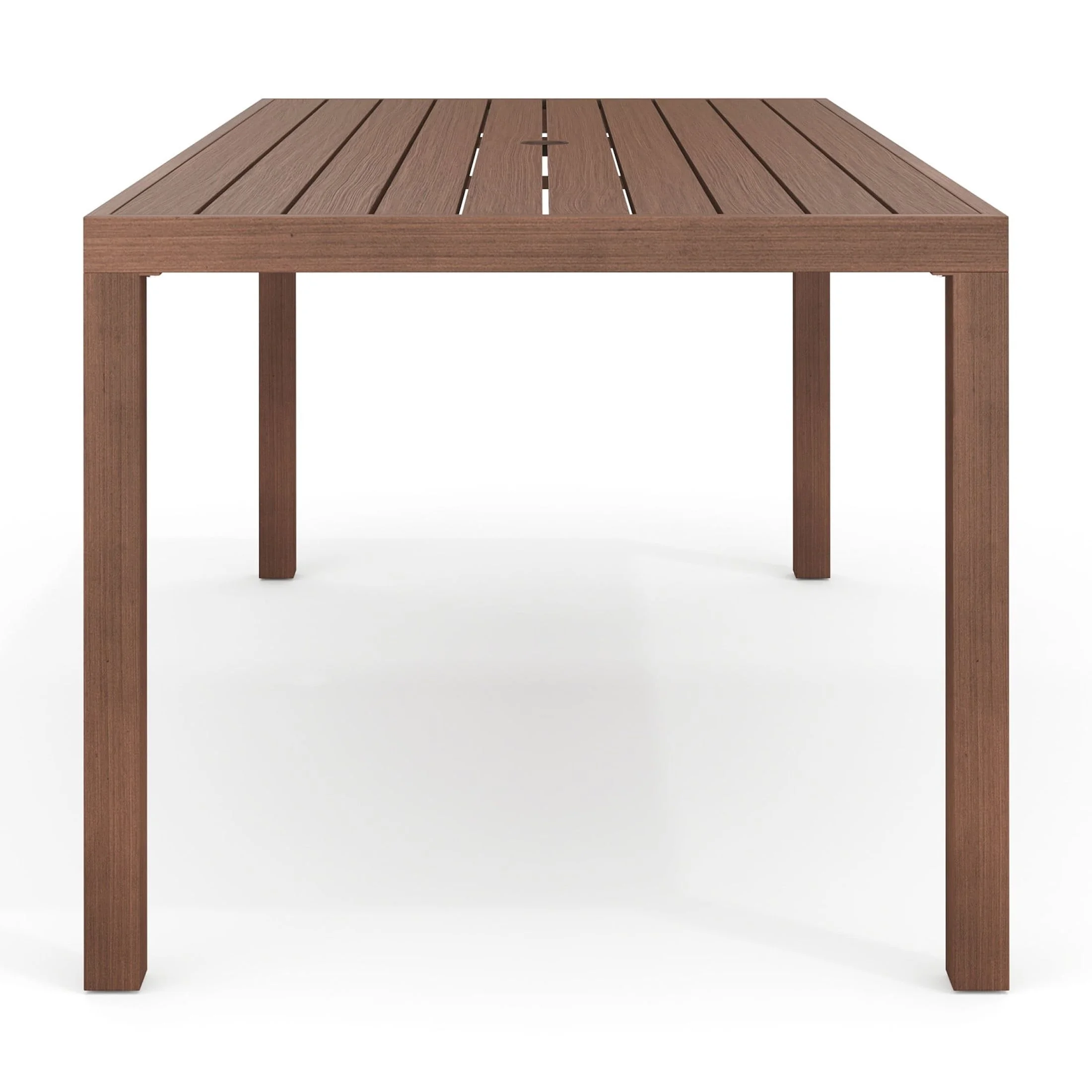 Martha Stewart 71" Indoor-Outdoor Patio Table with Gray Brushed Woodgrain Aluminum Finish - Image 18