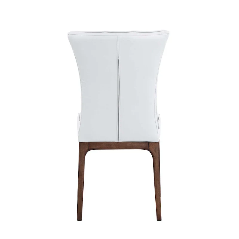 Set of 2 Contemporary Tufted Side Chairs with Sturdy Solid Wood Frame