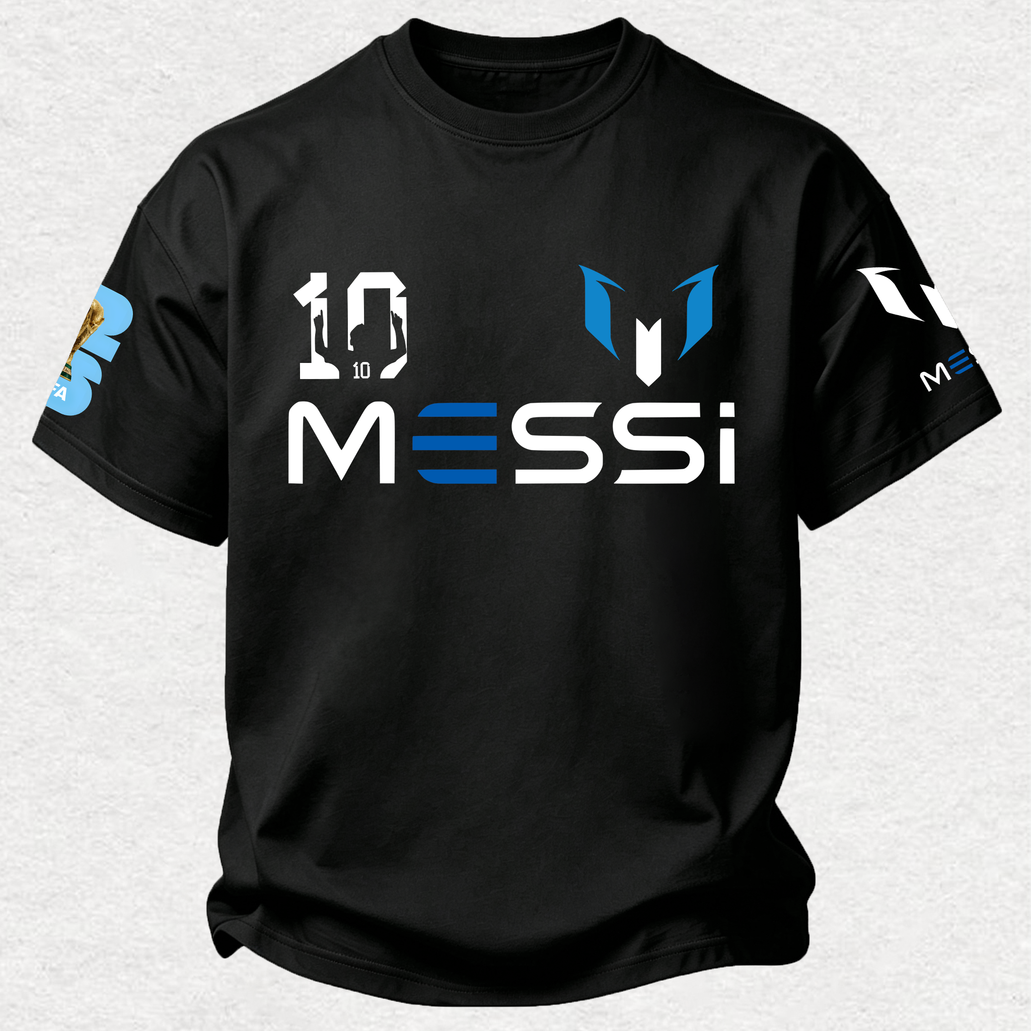 No.10 Football Legend Silhouette Printed Oversized Unisex T-shirt
