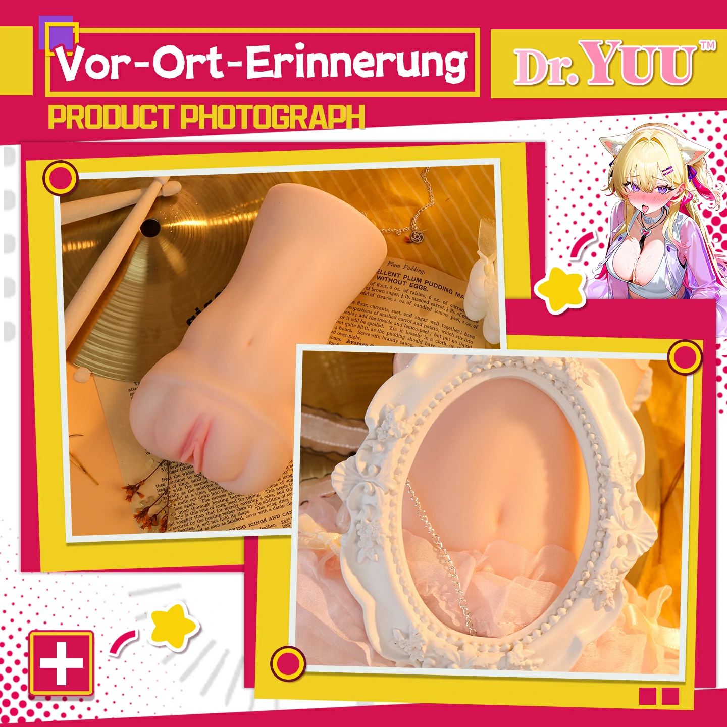 Hooh Chan Masturbator von Dr.YUU in warm beleuchteter Vorder- und Rückansicht