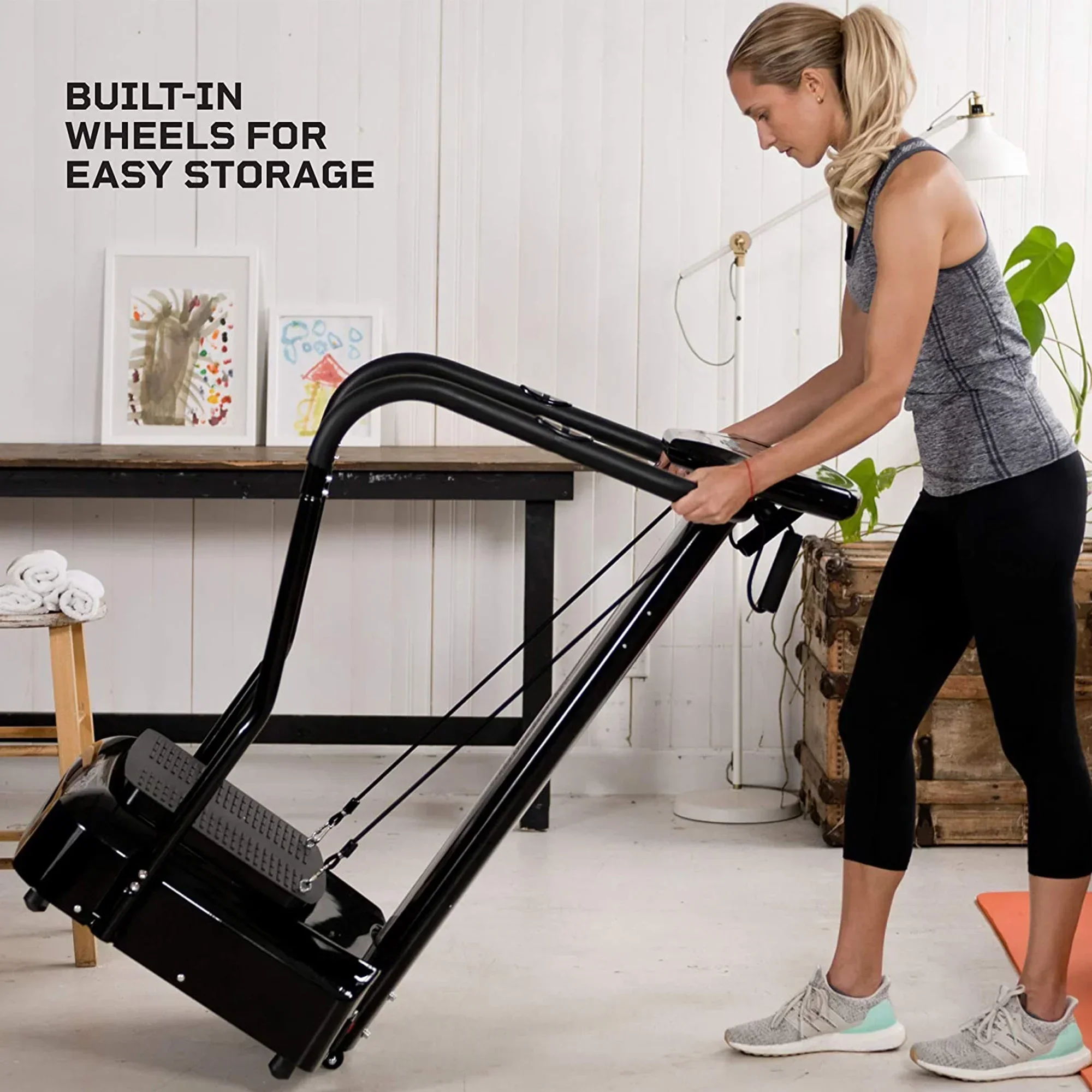 Lifepro Rhythm Vibration Plate Workout Equipment With Resistance Bands, Black - Image 3 Lifepro Rhythm Vibration Plate Workout Equipment With Resistance Bands, Black - Image 3