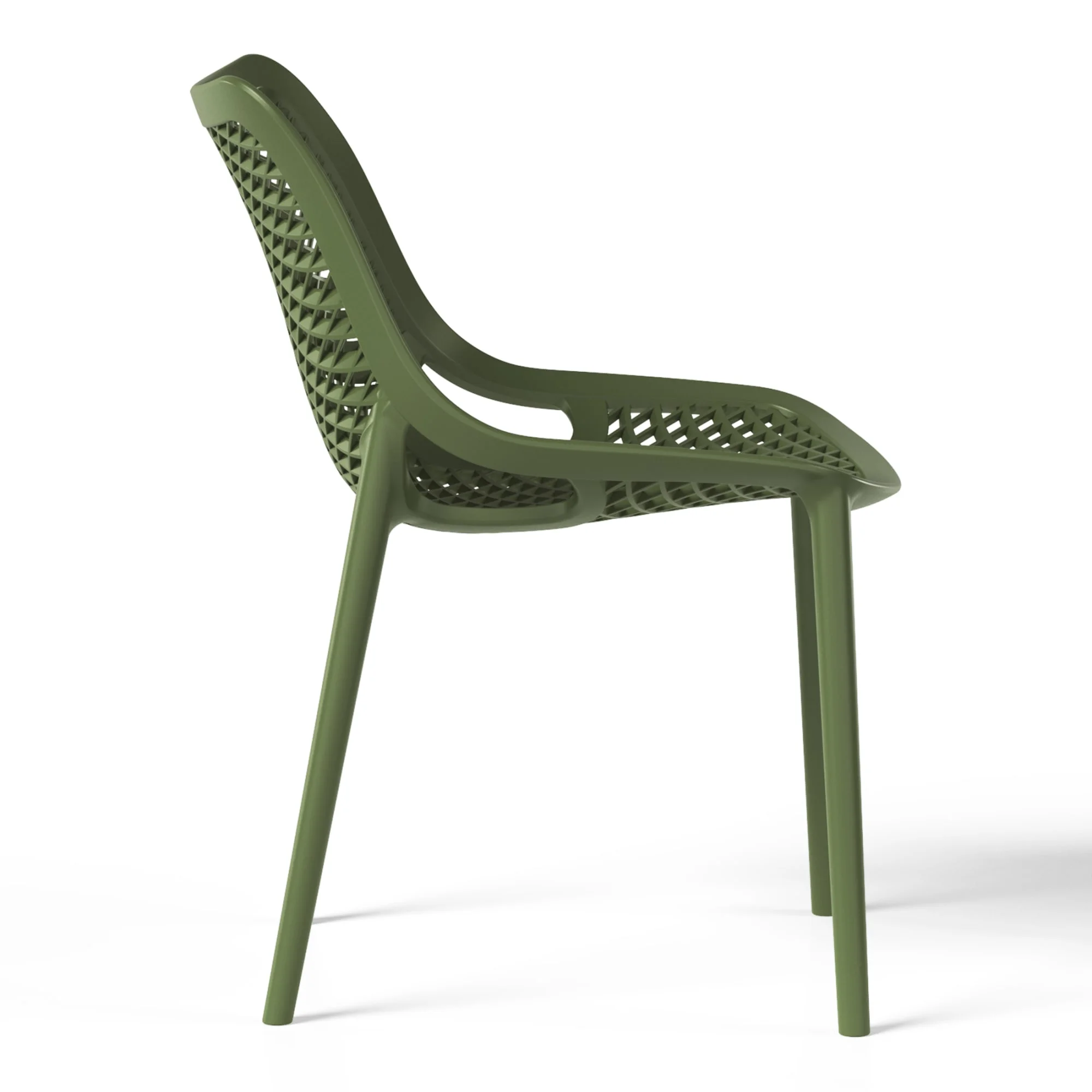 WestinTrends Playa 5-Piece Outdoor Patio Metal Frame Dining Table Set with Stackable Patio Dining Chairs, Olive Green - Image 12