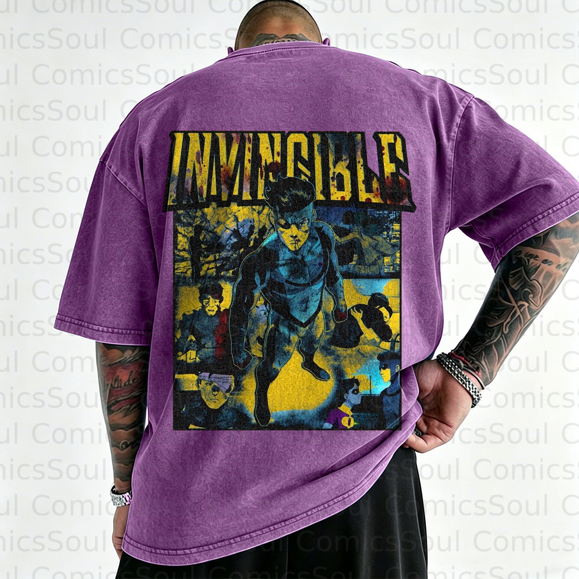 Unisex Anime Inspired Vintage Washed T-Shirt