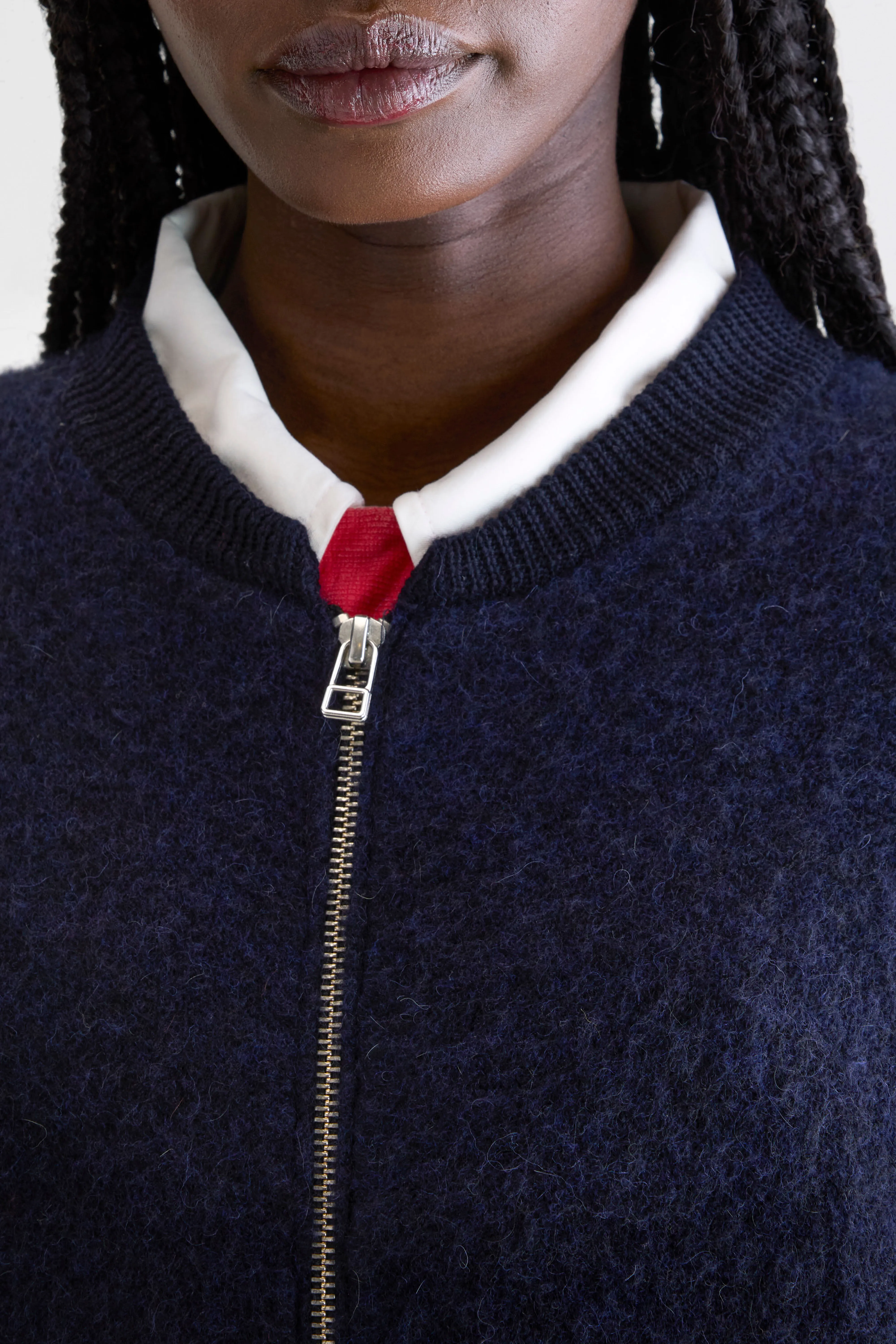 Bellerose Asedi navy blue zip-up cardigan (252 / W / NAVY)