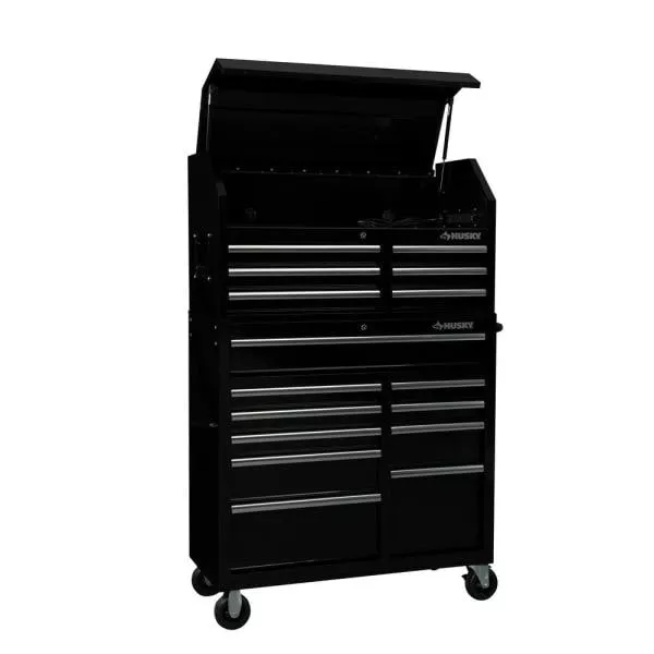 41 in. 6-Drawers Top Chest in Black