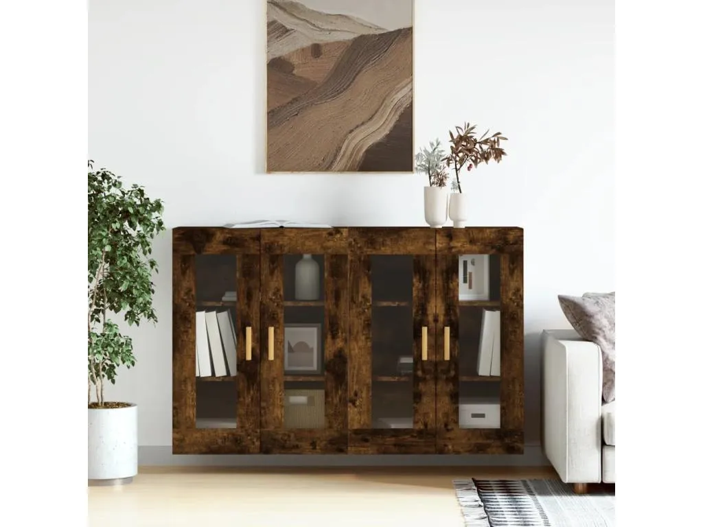Armarios de pared 2 uds Decoesp de ingeniería Decoesp ahumado IMQY89475