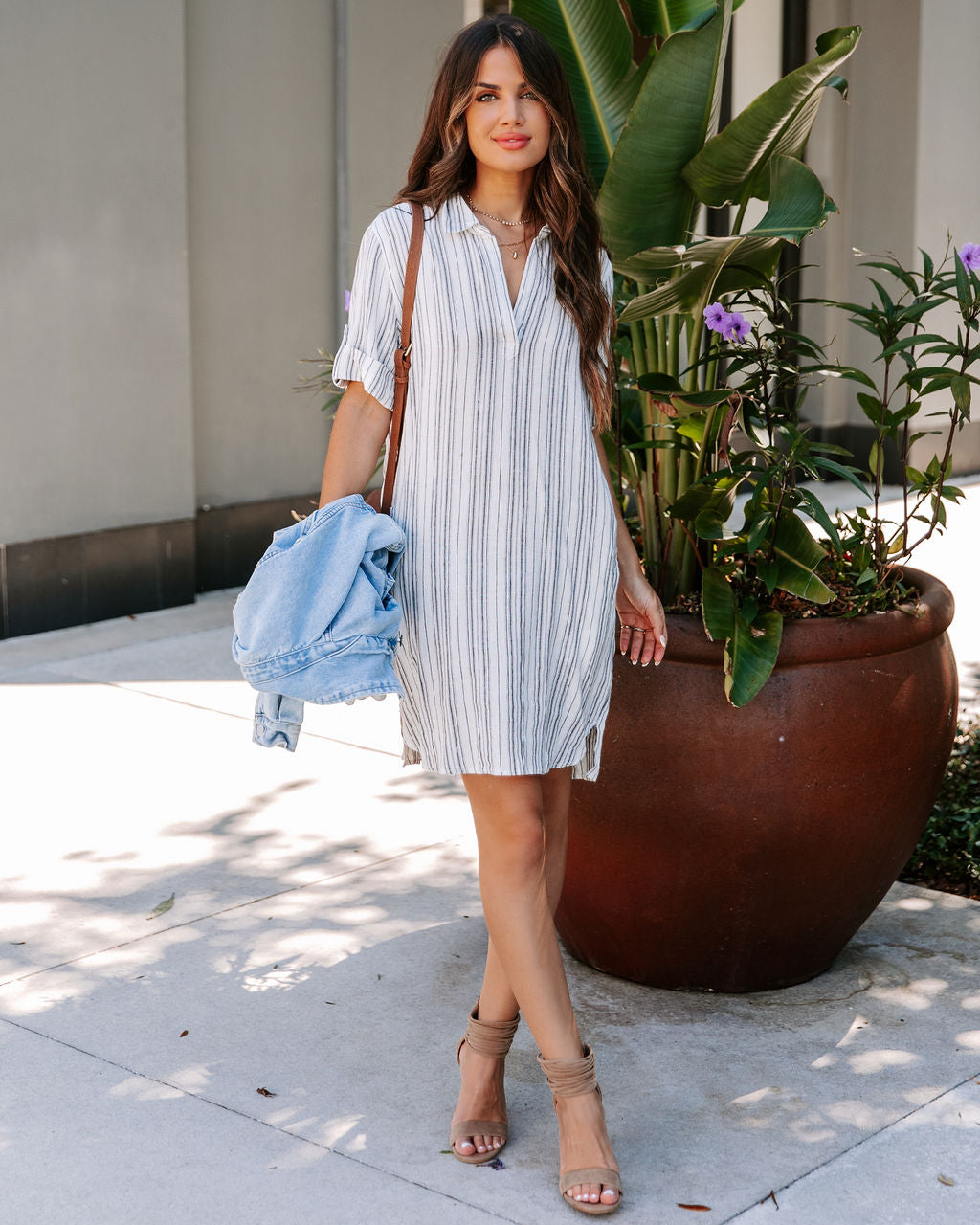 Baja Sur Pocketed Shirt Dress - FINAL SALE - Se7enfashion