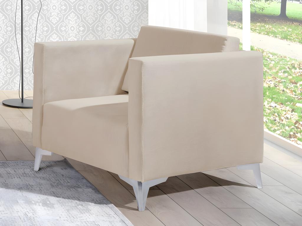 Sillón Confortzx K102 - De color marrón claro - 74x76x82cm - Tapiz - Patas Plástico