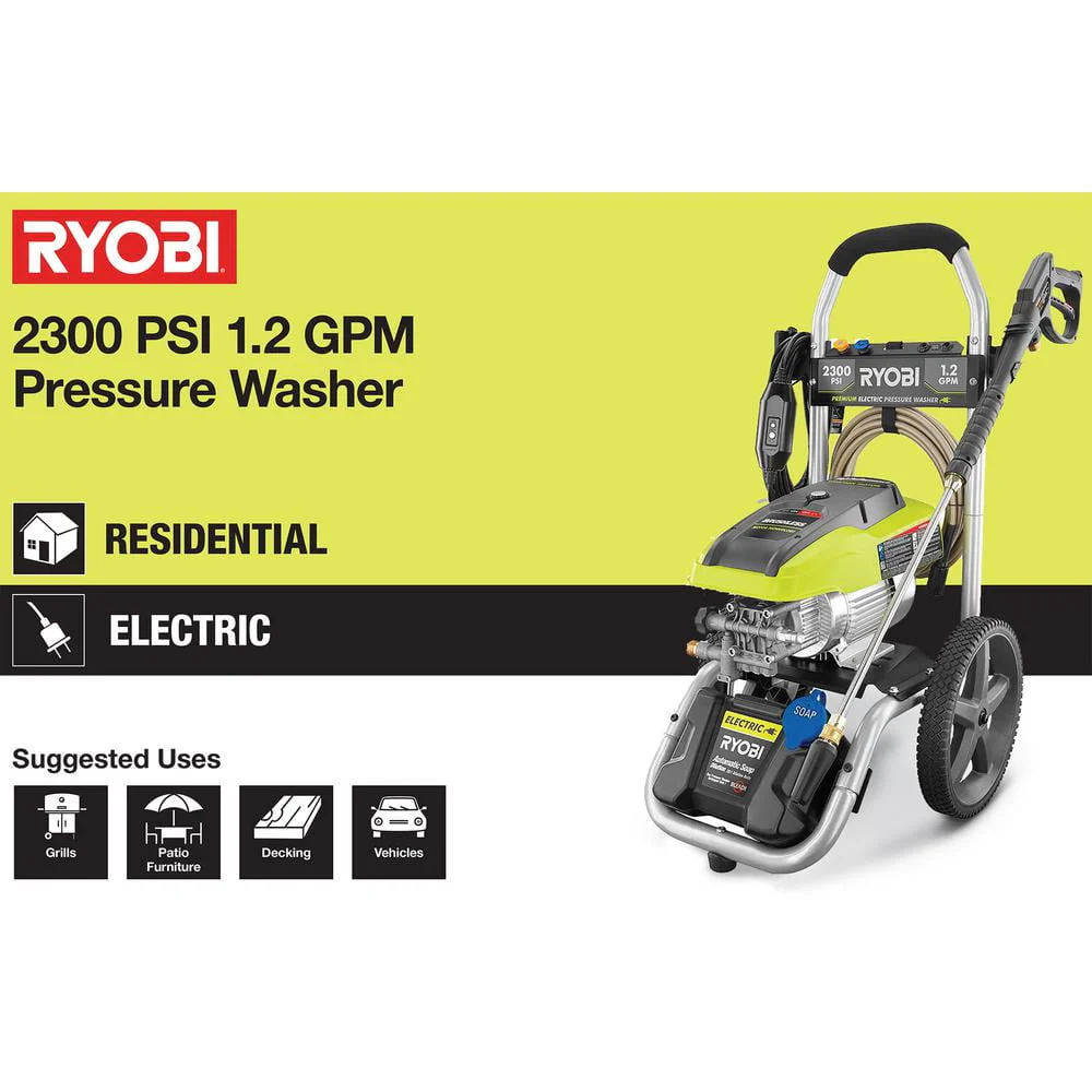 Ryobi 2300 PSI 1.2 GPM High Performance Electric Pressure Washer - Image 2
