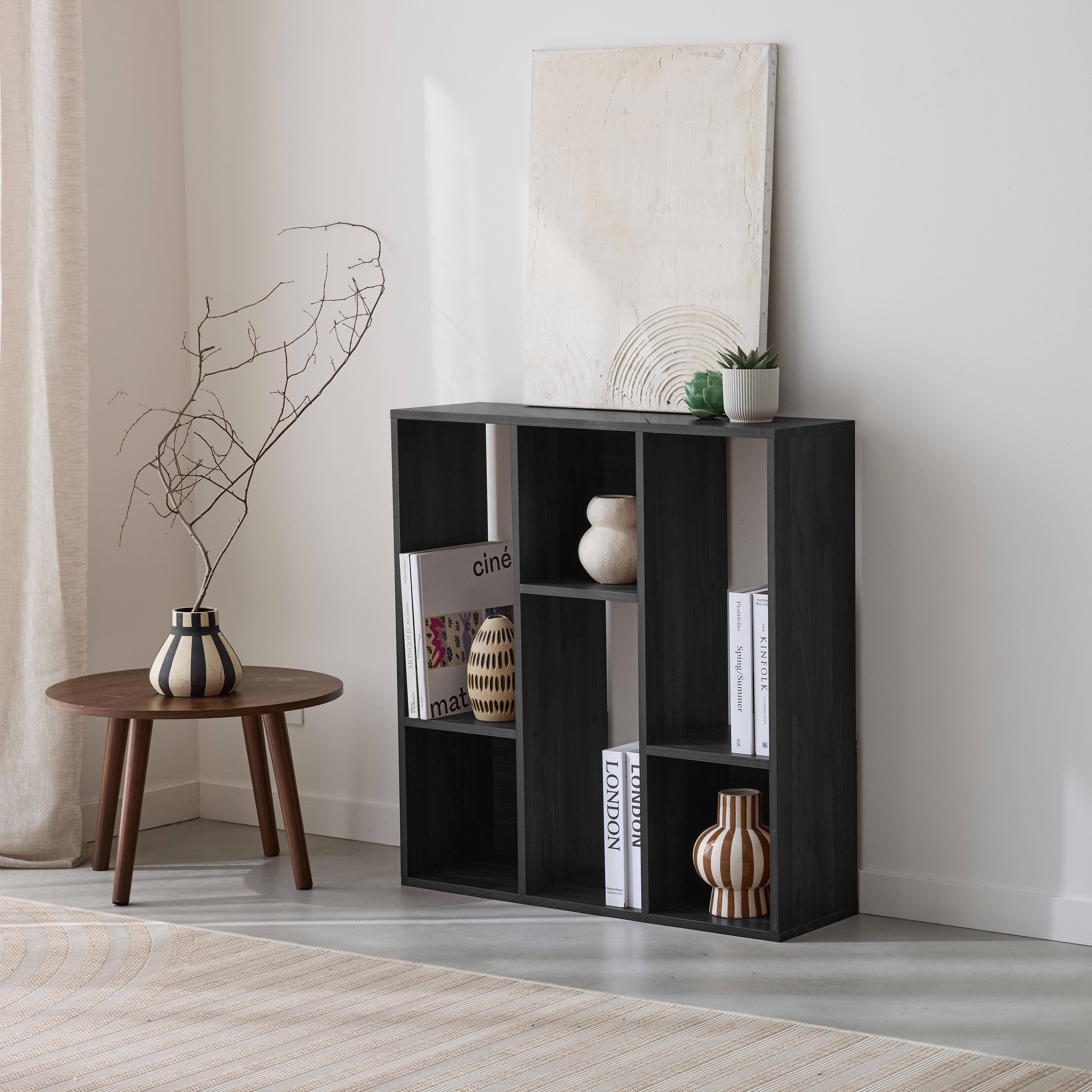 Pieter - Librería de 3 estantes con 6 compartimentos