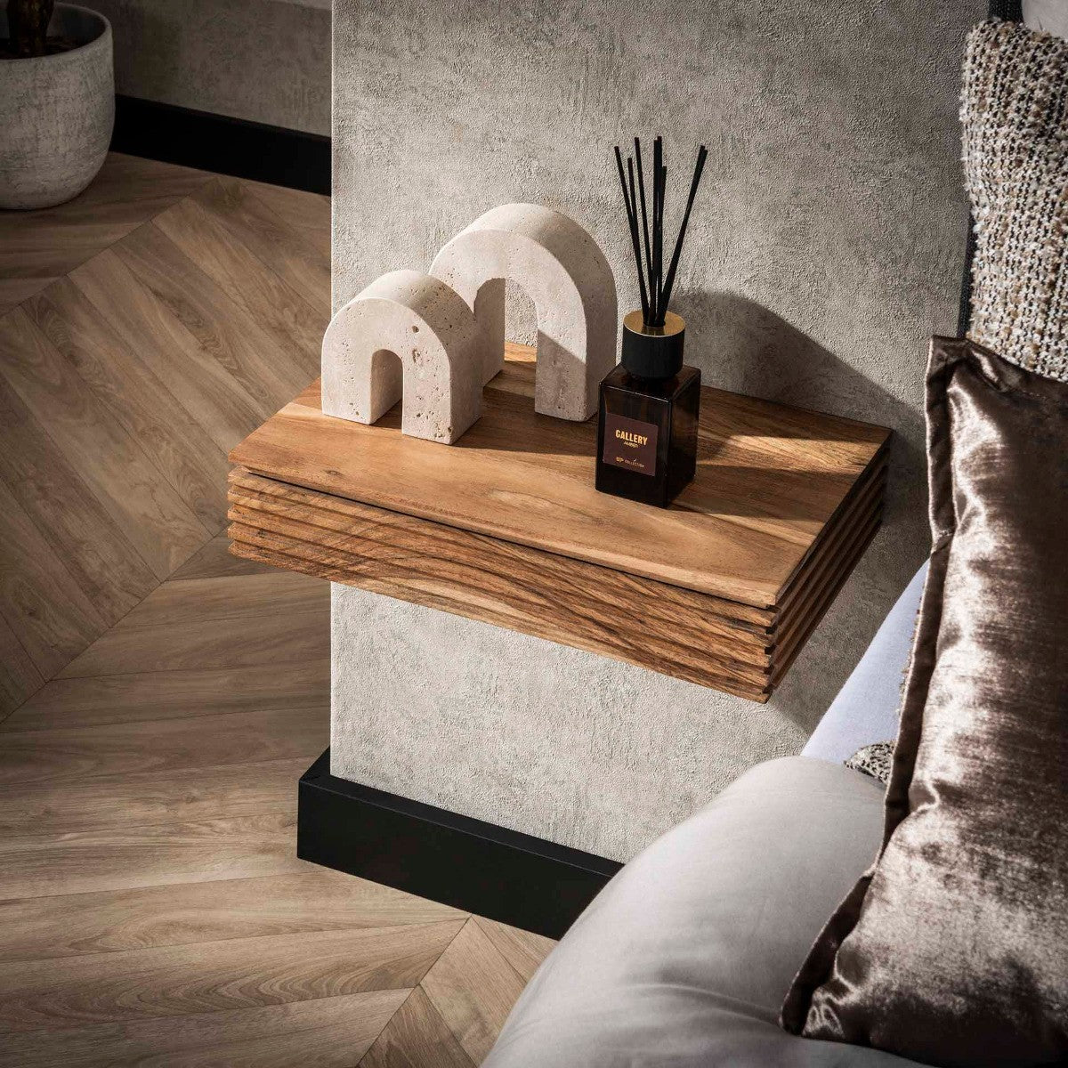 Fraaai - Hugo nachtkastjez - groot - massief acacia naturel   set van