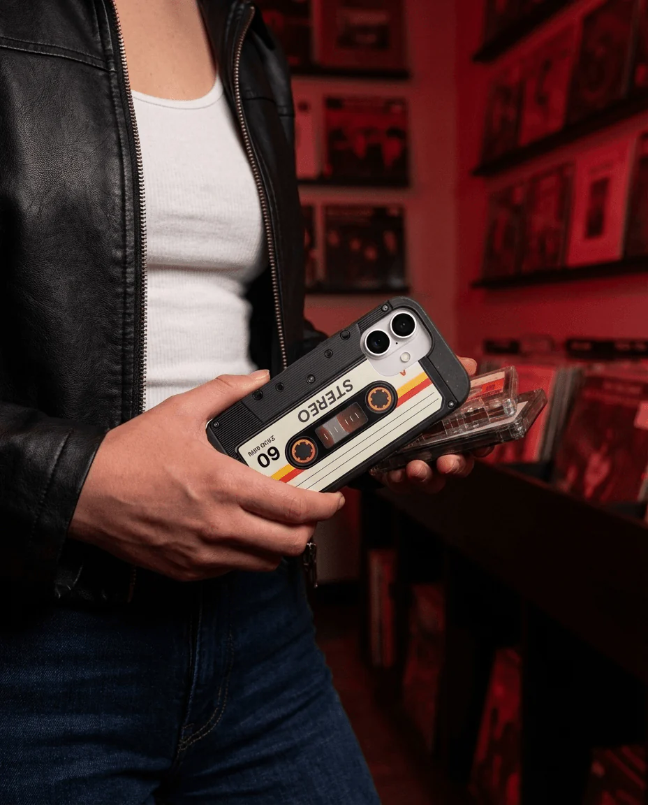 Black Cassette iPhone 17 Case