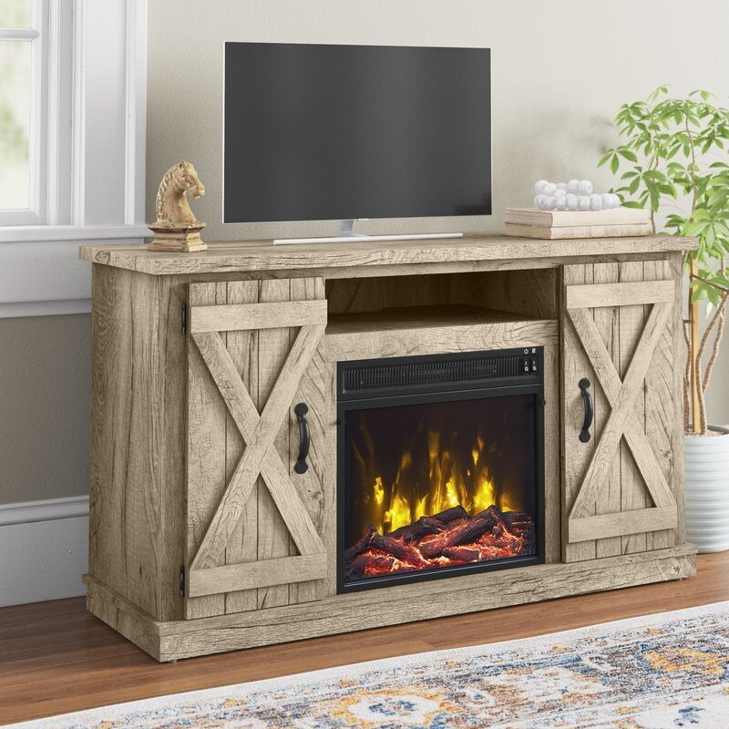 TV Stand for TVs up to 55 with Fireplace Included