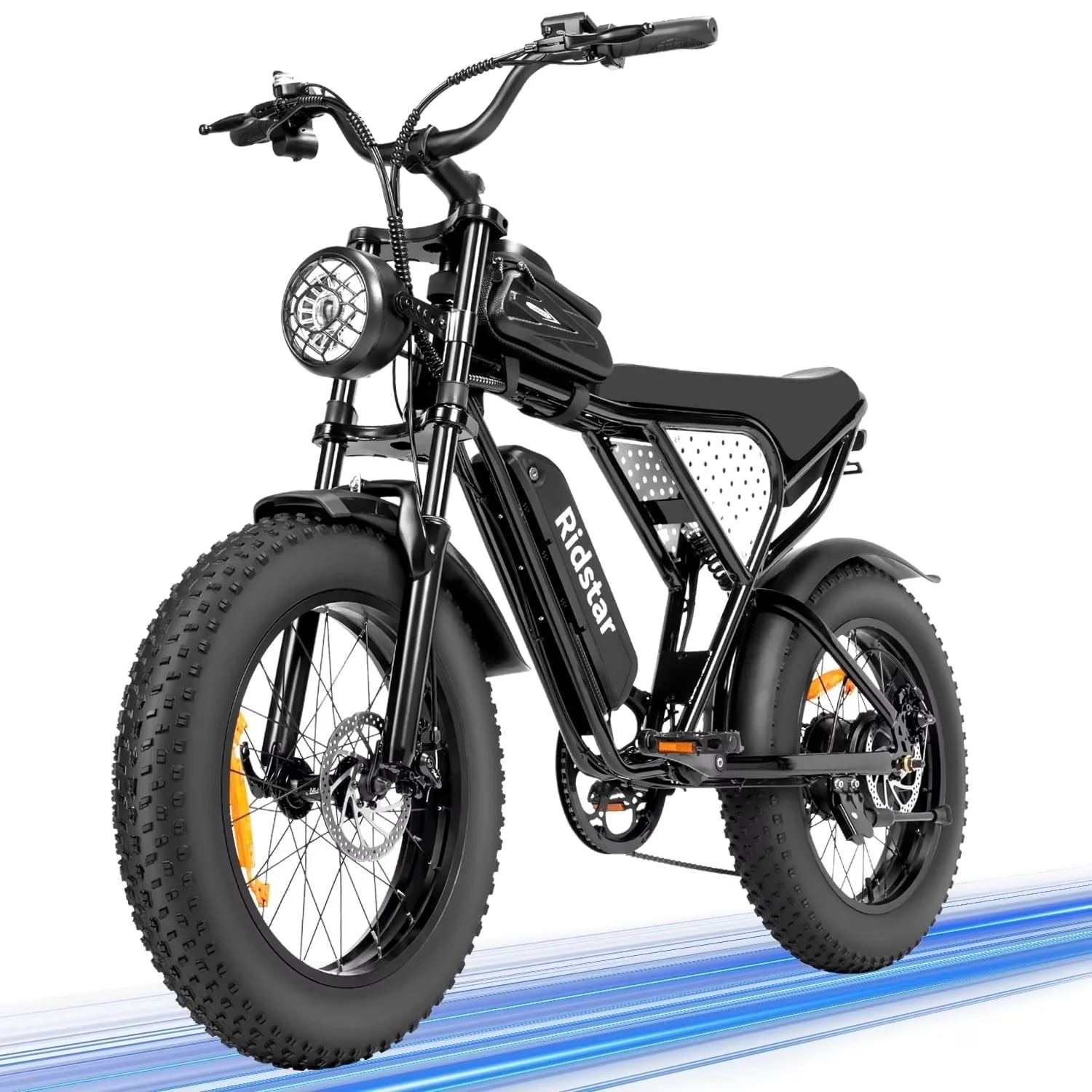 1500W Electric Mountain Bike 48V 20Ah, 20 inch Fat Tires, Shimano 7-Speed, Full Suspension - q20-1500w - Image 2 1500W Electric Mountain Bike 48V 20Ah, 20 inch Fat Tires, Shimano 7-Speed, Full Suspension - q20-1500w - Image 2
