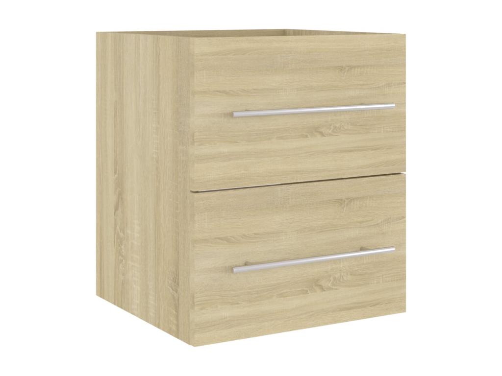 Armario para lavabo contrachapada color roble 41x38,5x48 cm