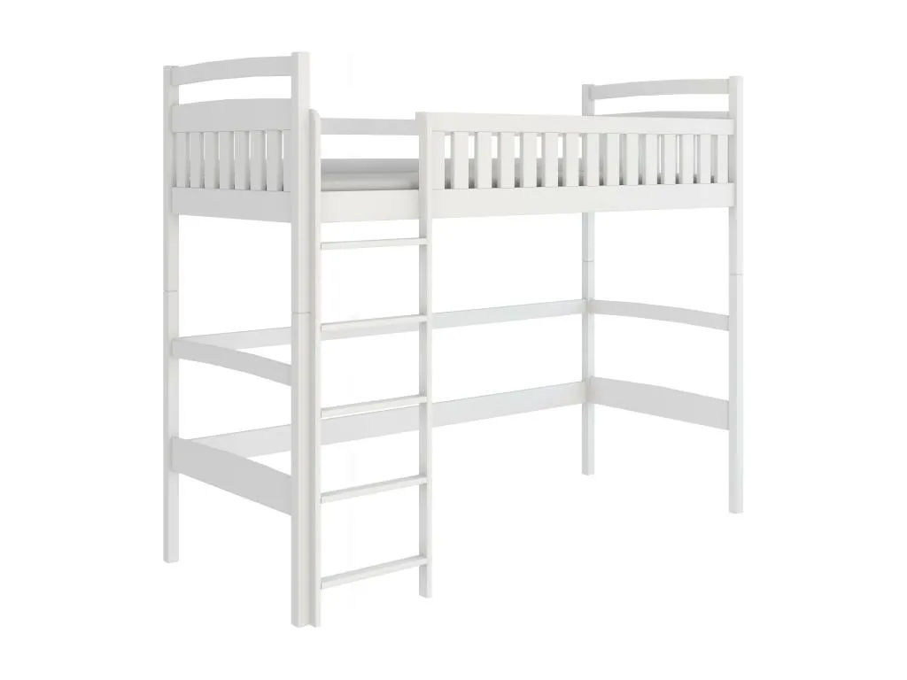 Cama alta Cosinor 90x200 cm blanco ocl3237707