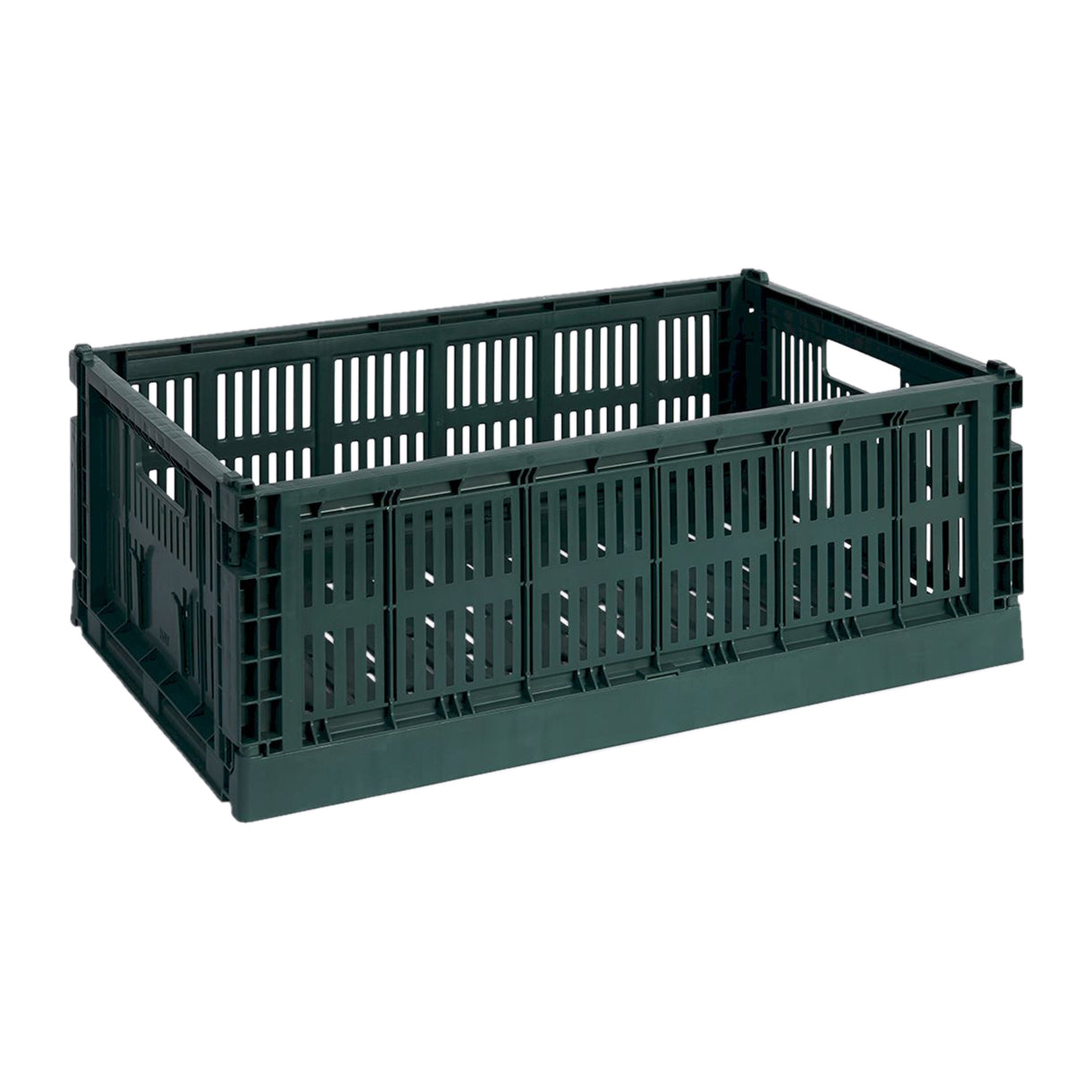 HAY Colour Crates Krat L - Rechthoekig - Donkergroen