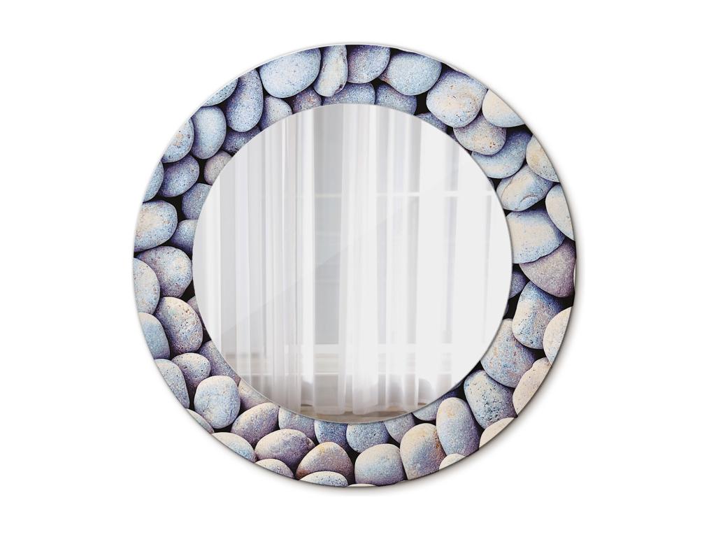 Espejo Redondo Decorativo - Círculo Piedra Marina - 50cm