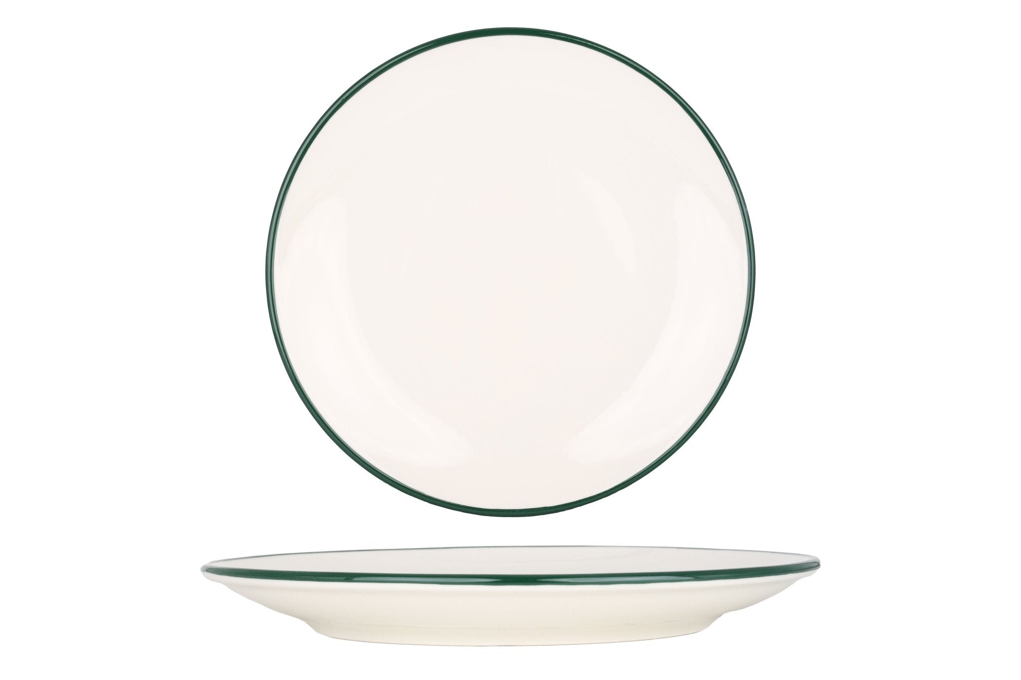 Rinart Gebaksbord - Green Edge - Porselein - 21 cm - set van 6