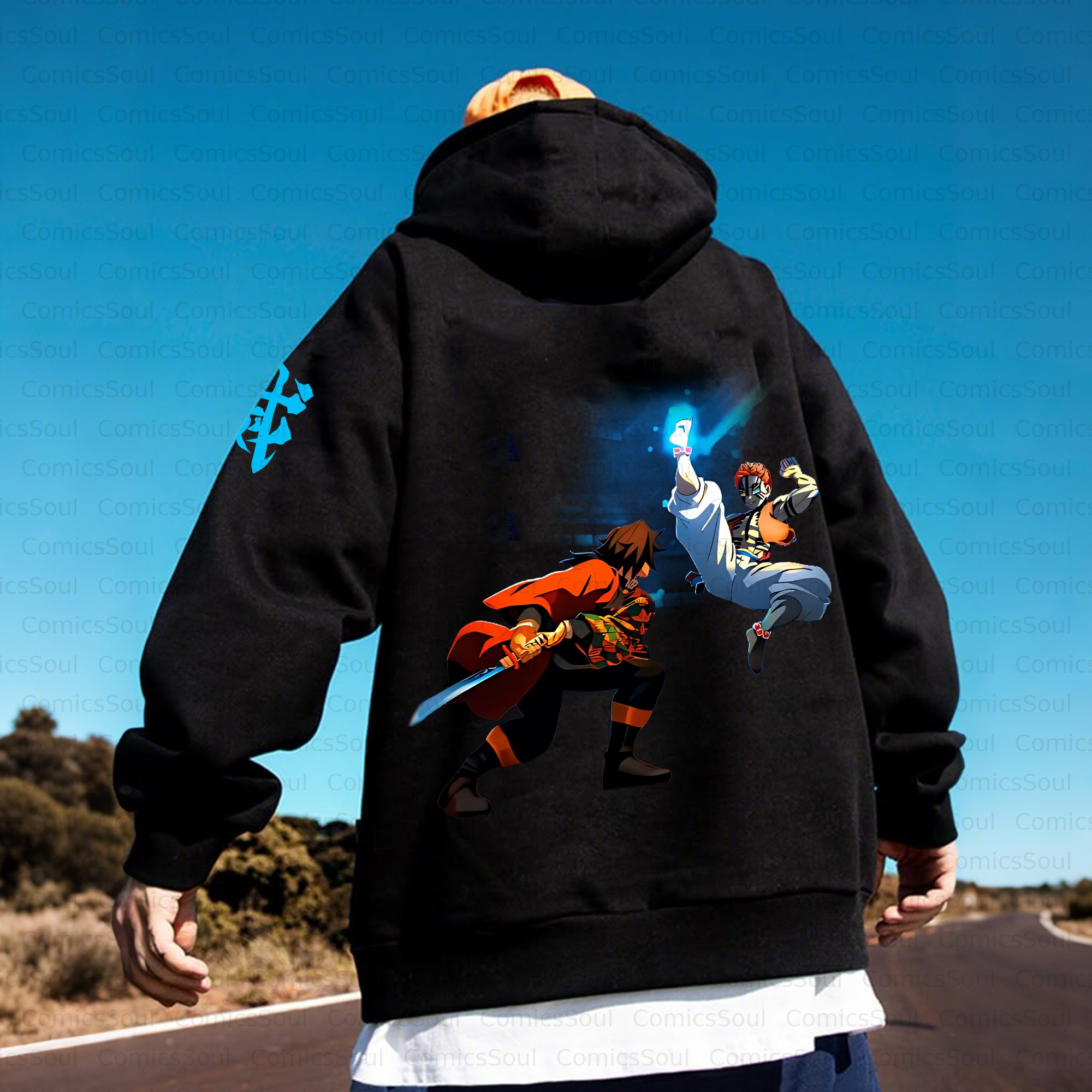 Unisex Anime Inspired Vintage Plush Hoodie