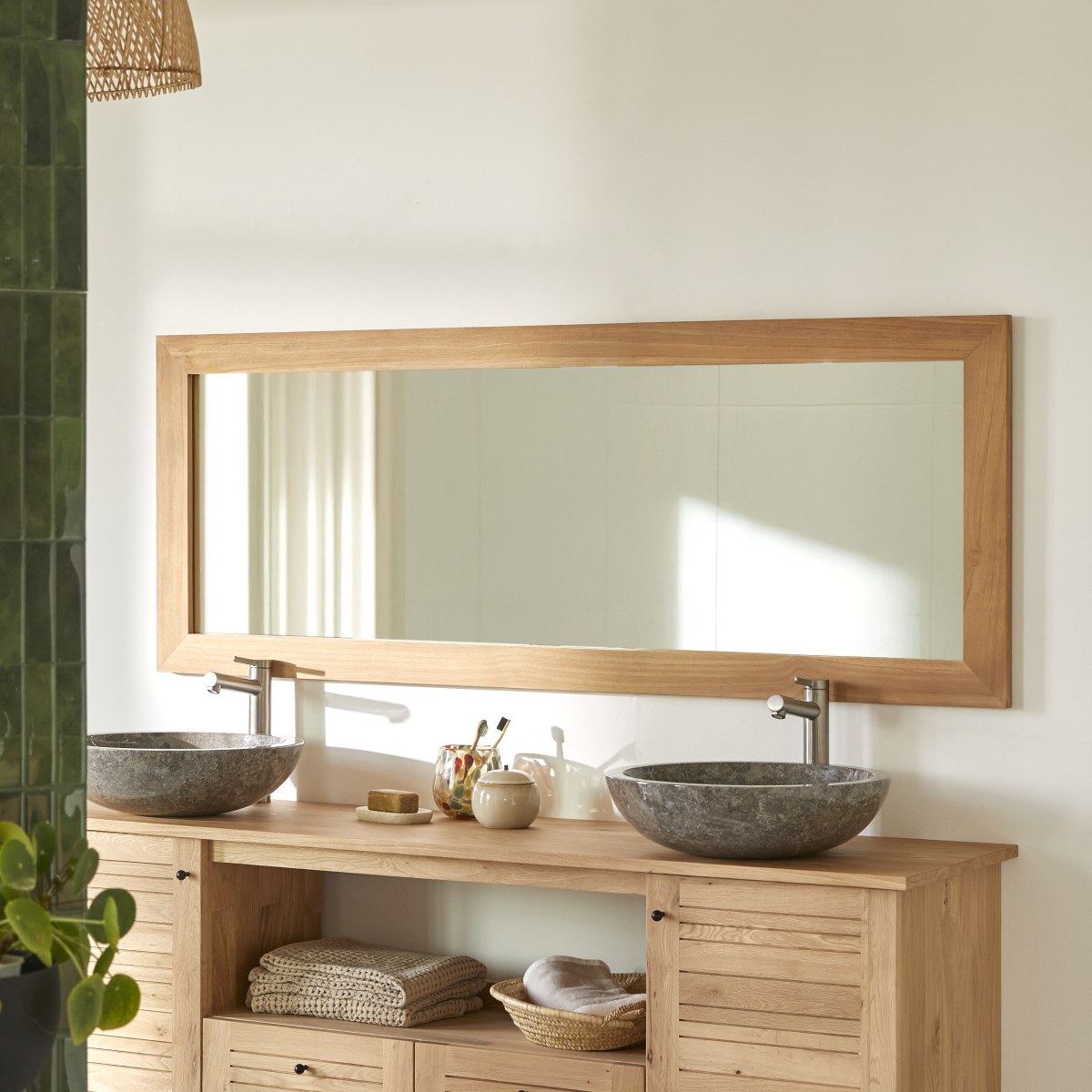 Tikamoon - Tona - Teakhouten spiegel 160x60 cm