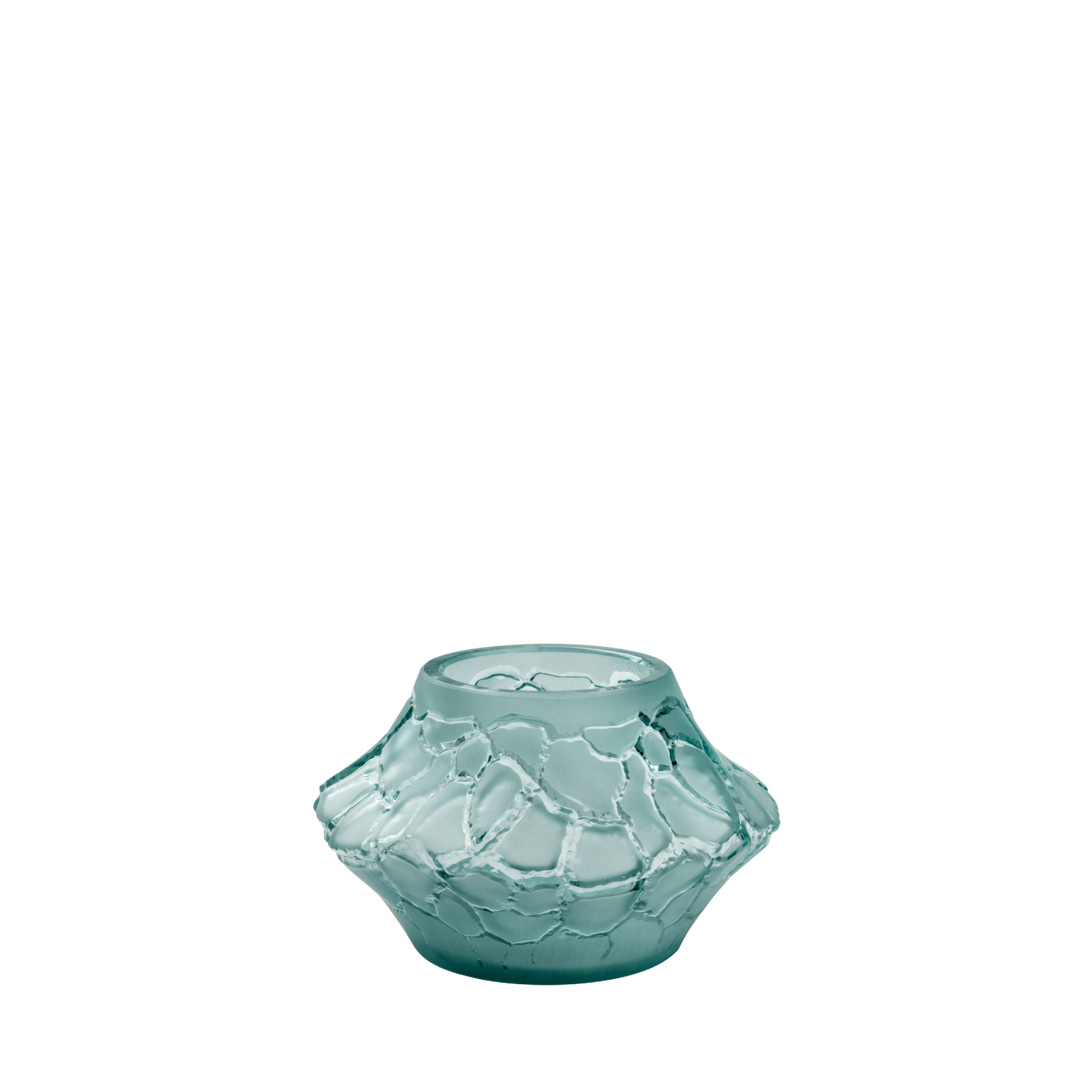 VASE-PHOTOPHORE CALDERA PETIT MODÈLE - CRISTAL BLEU PERSÉPOLIS