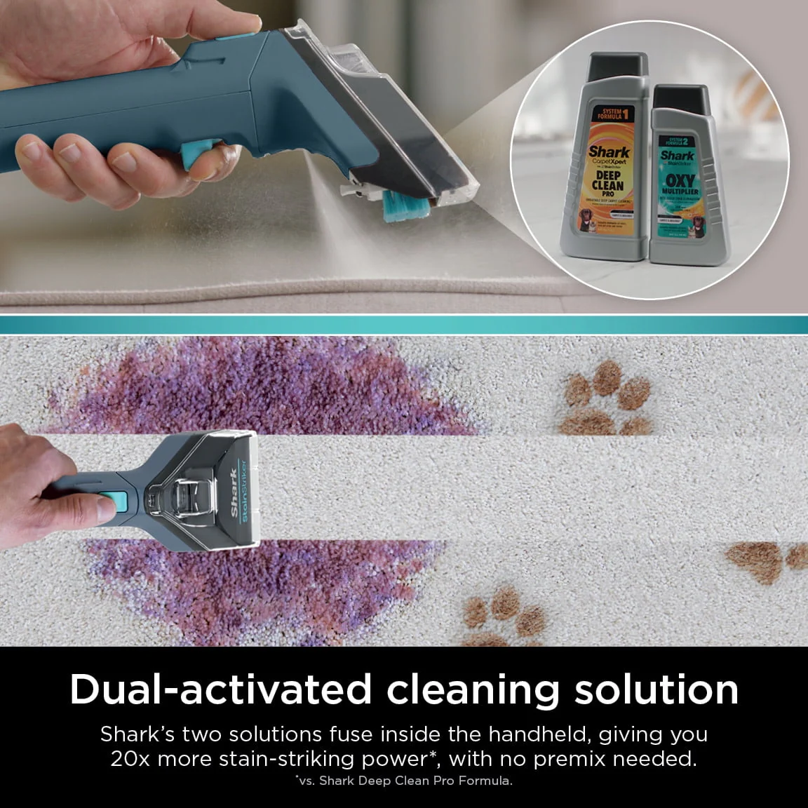 Shark CarpetXpert with StainStriker, Upright Carpet, Area Rug & Upholstery Cleaner for Pets, Built-in Spot & Stain Eliminator, Deep Cleaning & Tough Stain Removal, Carpet Shampooer, Navy, New,EX200 - Image 4