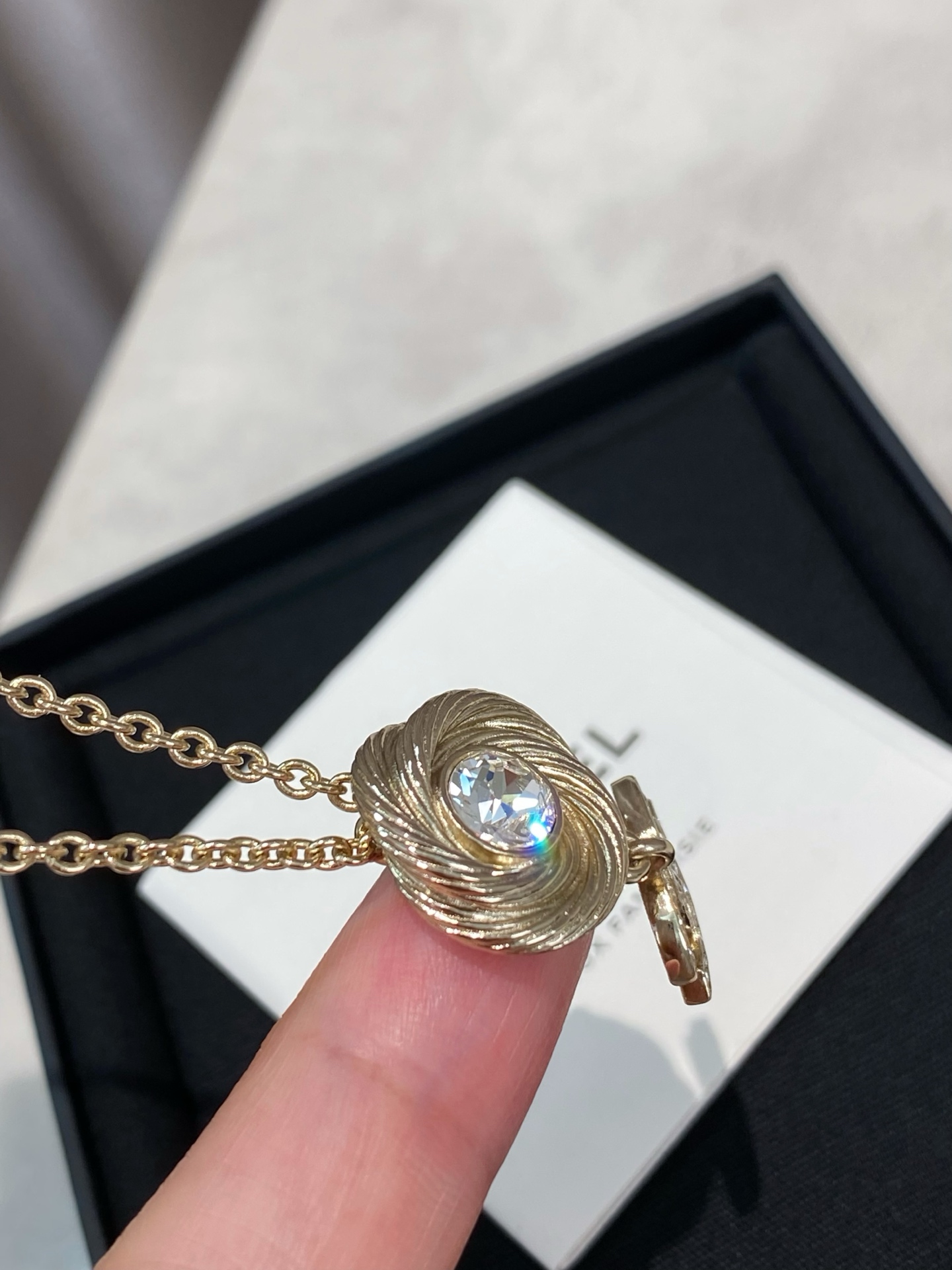 Chanel Twisted CC Pendant Necklace - Original Replica Club