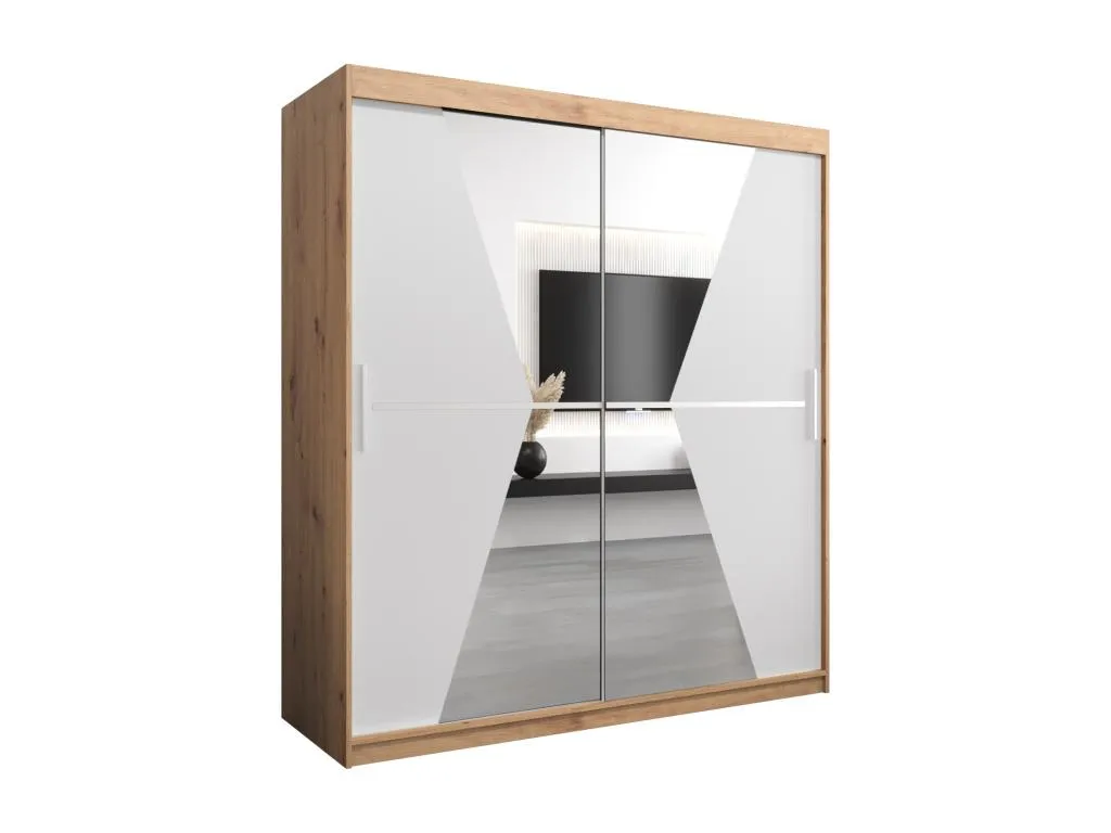 Armario Andreuworldcasa de puertas correderas 200/180/62 2 puertas (artisan/blanco)